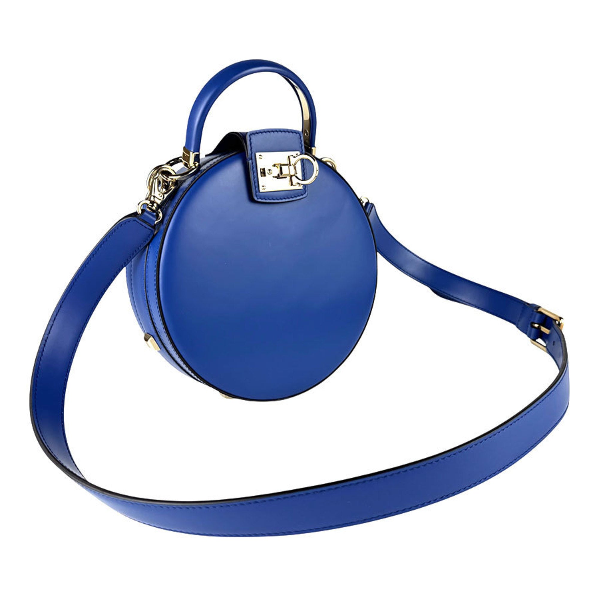 Salvatore Ferragamo Blue Leather Handbag Shoulder Bag (Pre-Owned)