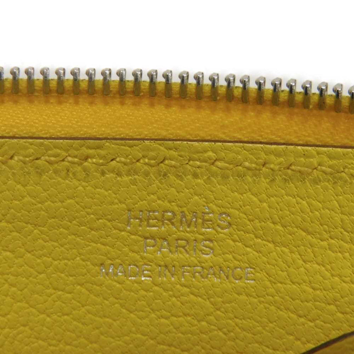 Hermes Yellow Evercalf Leather Coin Purse/Coin Case (Pre-Owned)