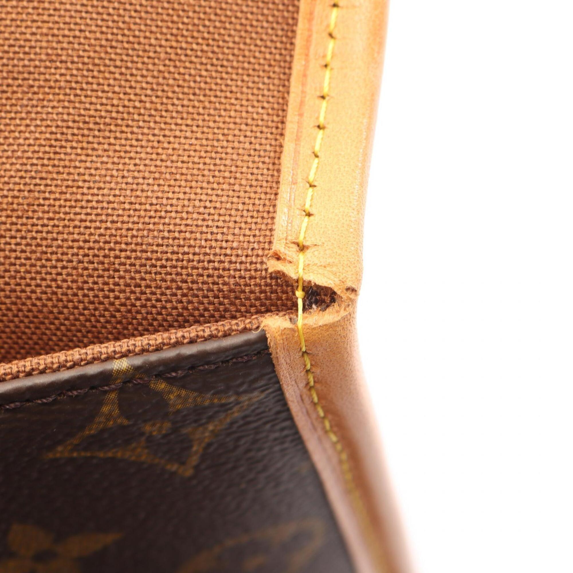 Louis Vuitton Monogram Brown Coated Canvas Leather Handbag (Pre-Owned)