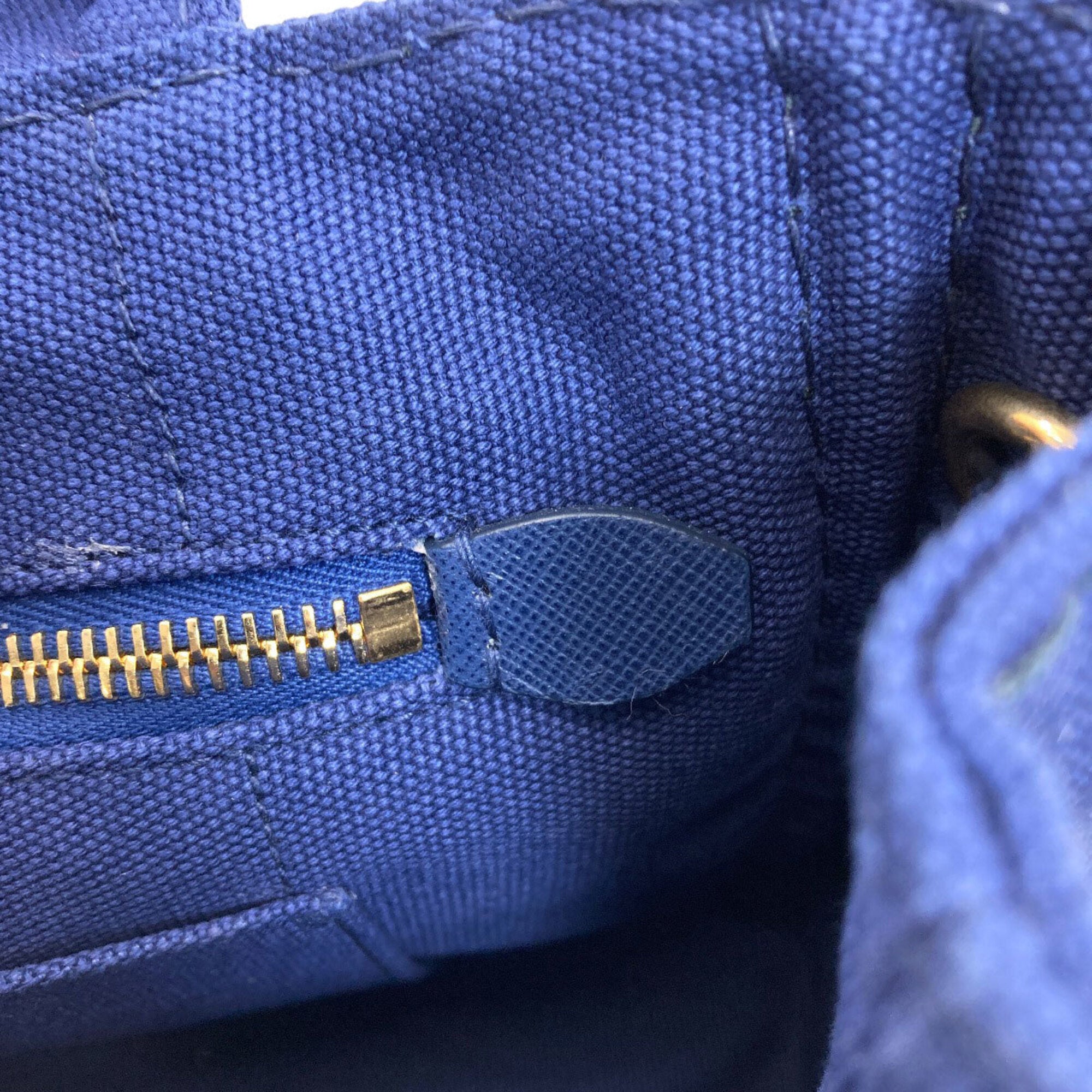 Prada Blue Canvas Handbag (Pre-Owned)