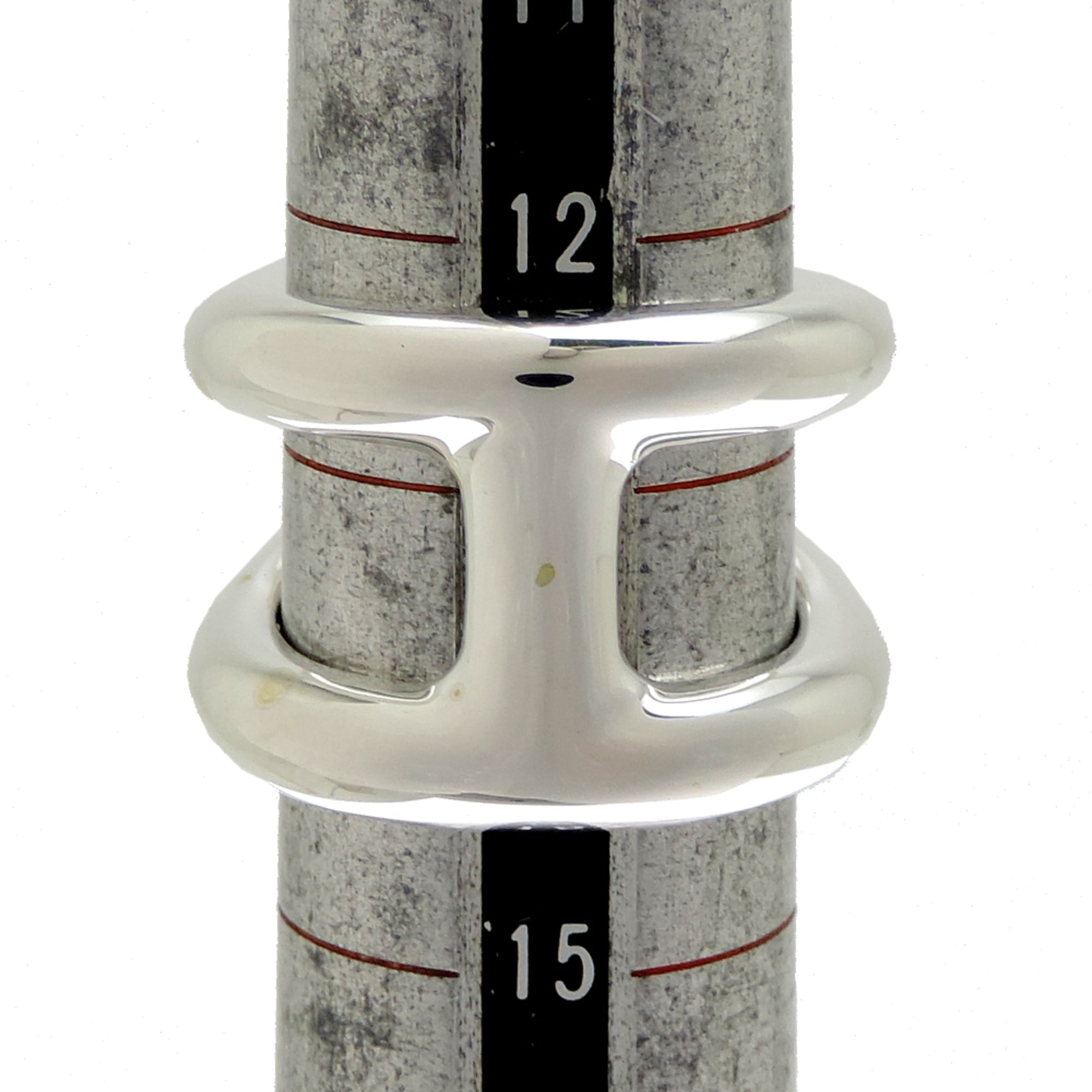 Hermes Silver 925 Band Ring (Pre-Owned)