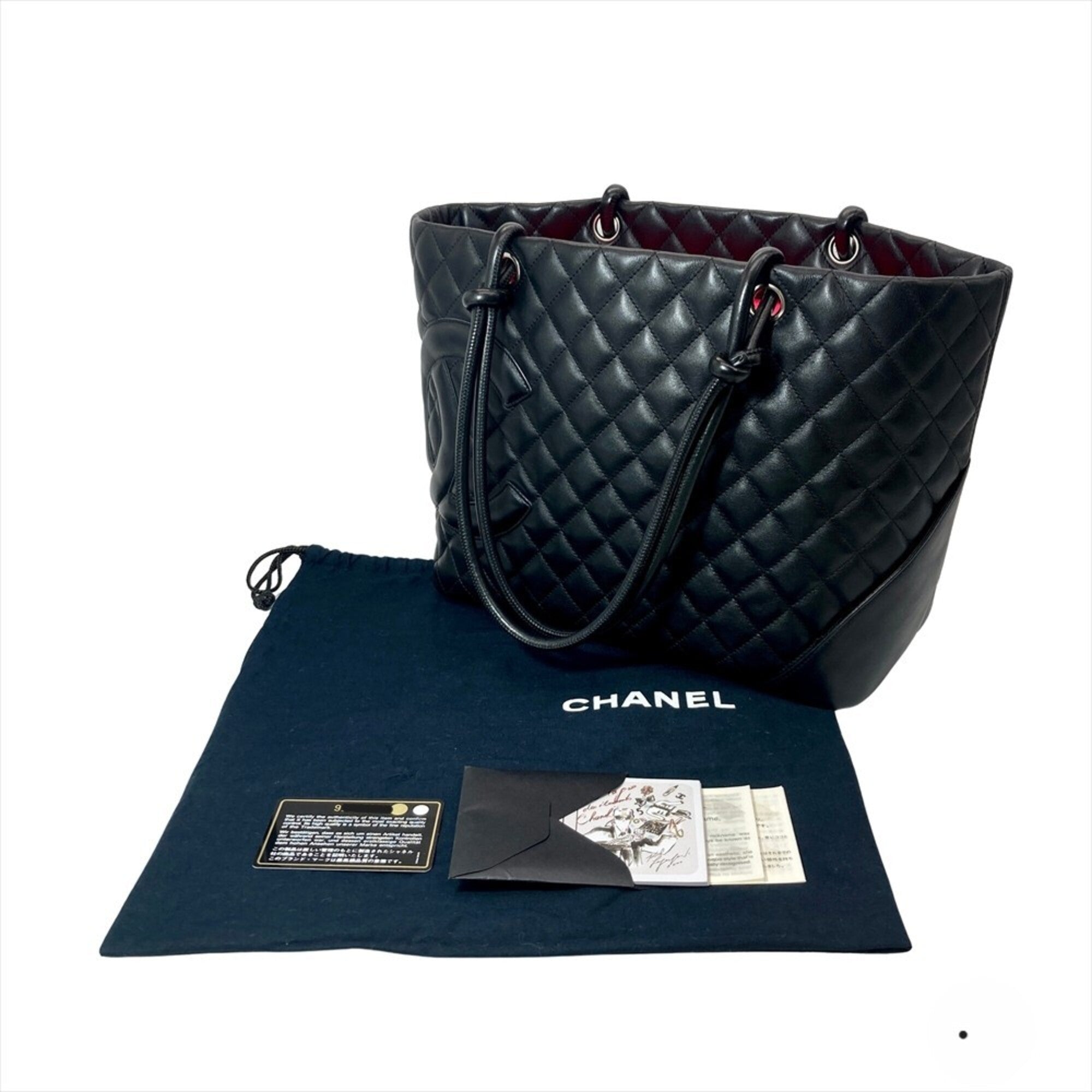 Chanel Black Leather Tote Bag (Pre-Owned)