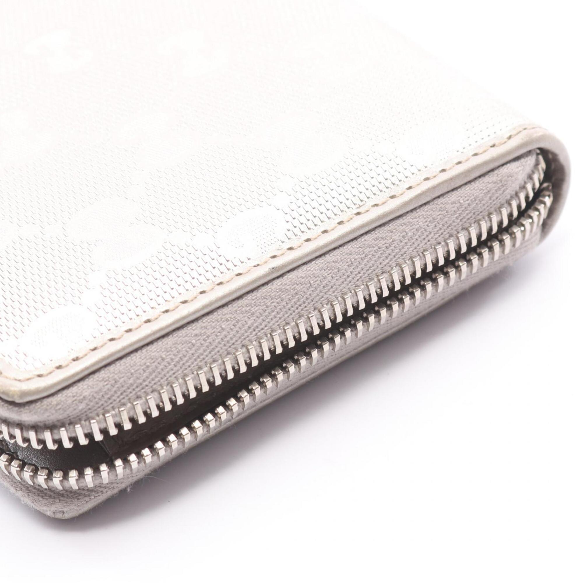 Gucci Silver Leather Long Wallet (Bi-Fold) (Pre-Owned)