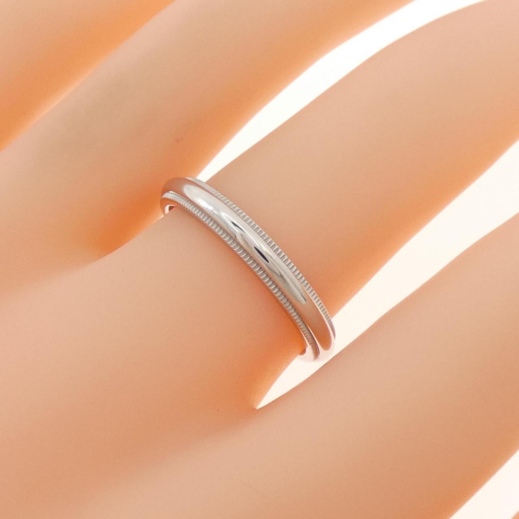 Tiffany Silver Platinum 950 Band Ring (Pre-Owned)