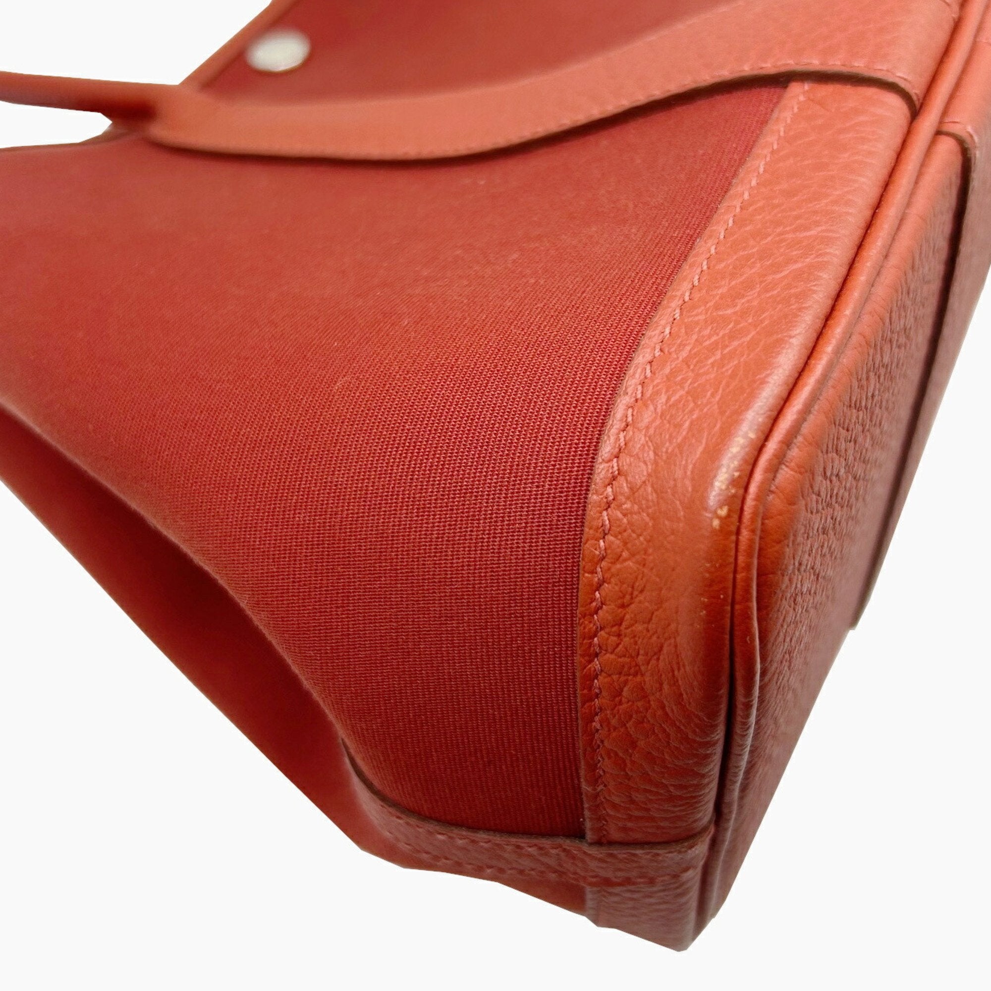 Hermes Red Color Toile H Tote Bag (Pre-Owned)