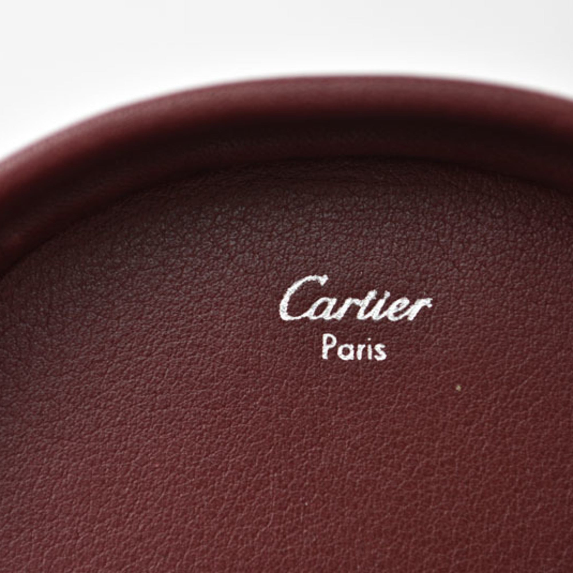 Cartier Must Bordeaux Leather Coin Purse/Coin Case (Pre-Owned)
