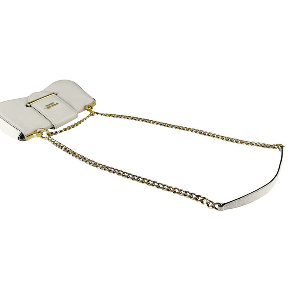 Prada White Leather Shoulder Bag (Pre-Owned)