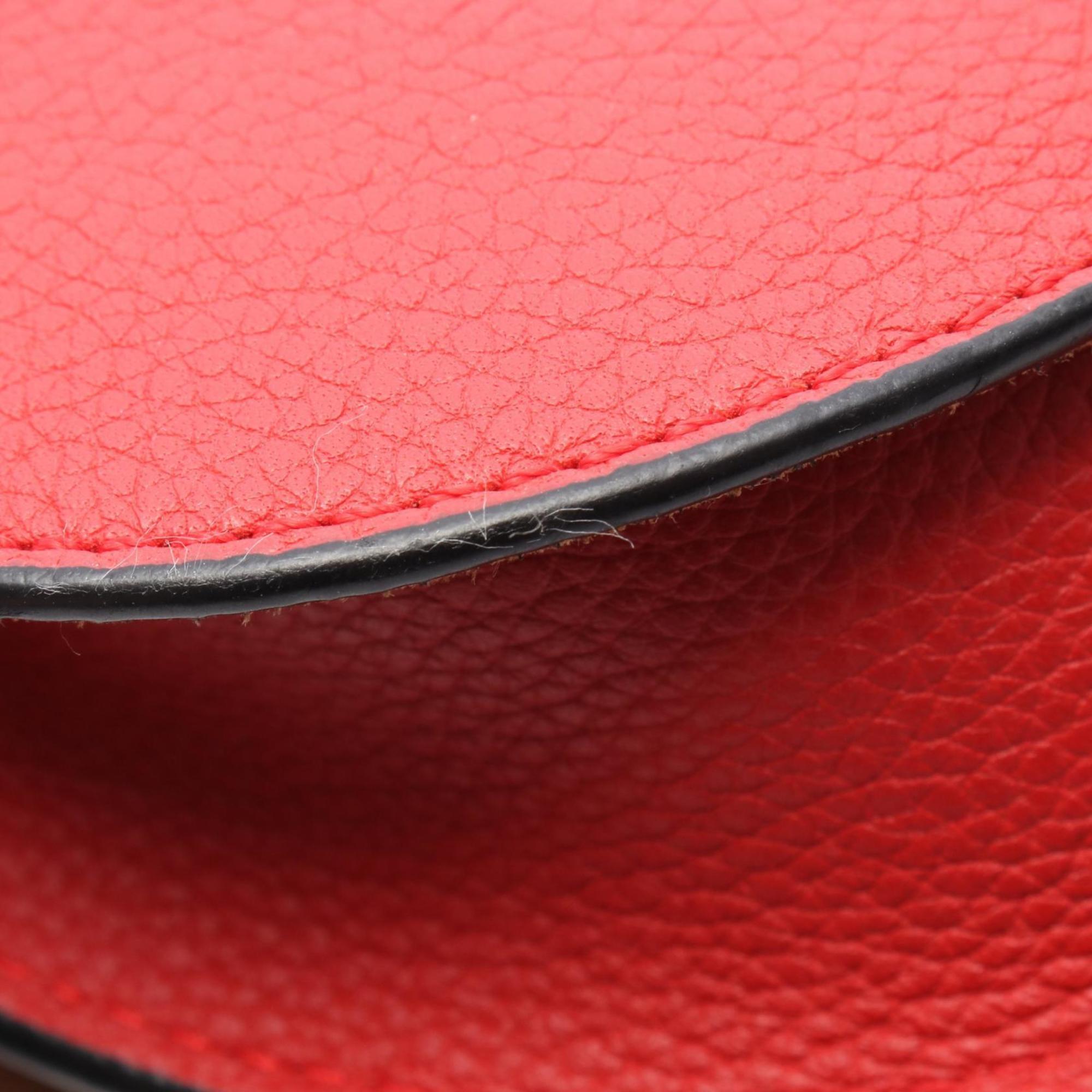Loewe Red Color Leather Shoulder Bag (Pre-Owned)