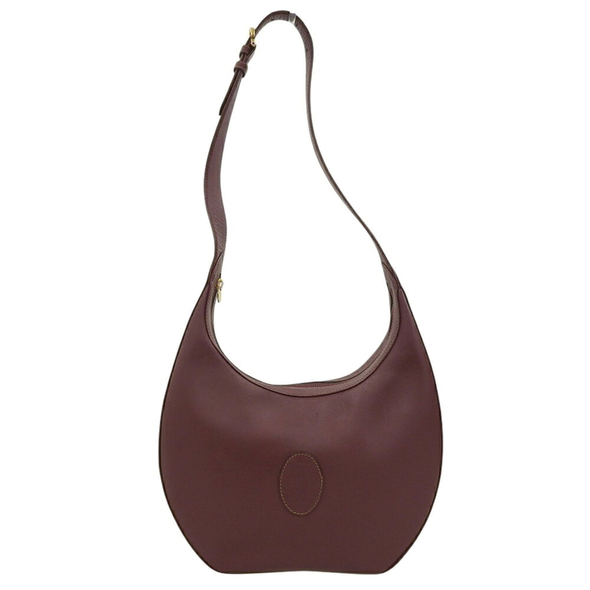 Cartier Bordeaux Leather Shoulder Bag (Pre-Owned)