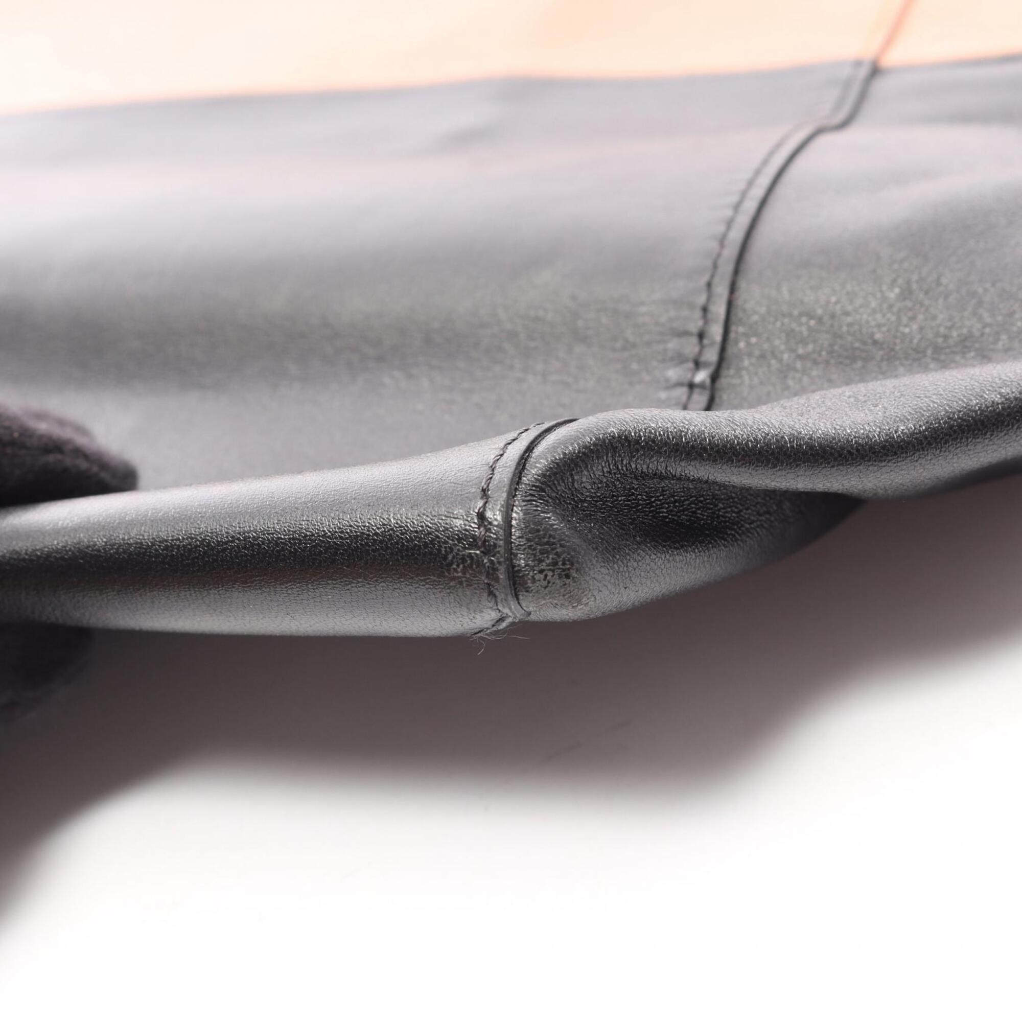 Celine Black Brown Leather Handbag Tote Bag (Pre-Owned)