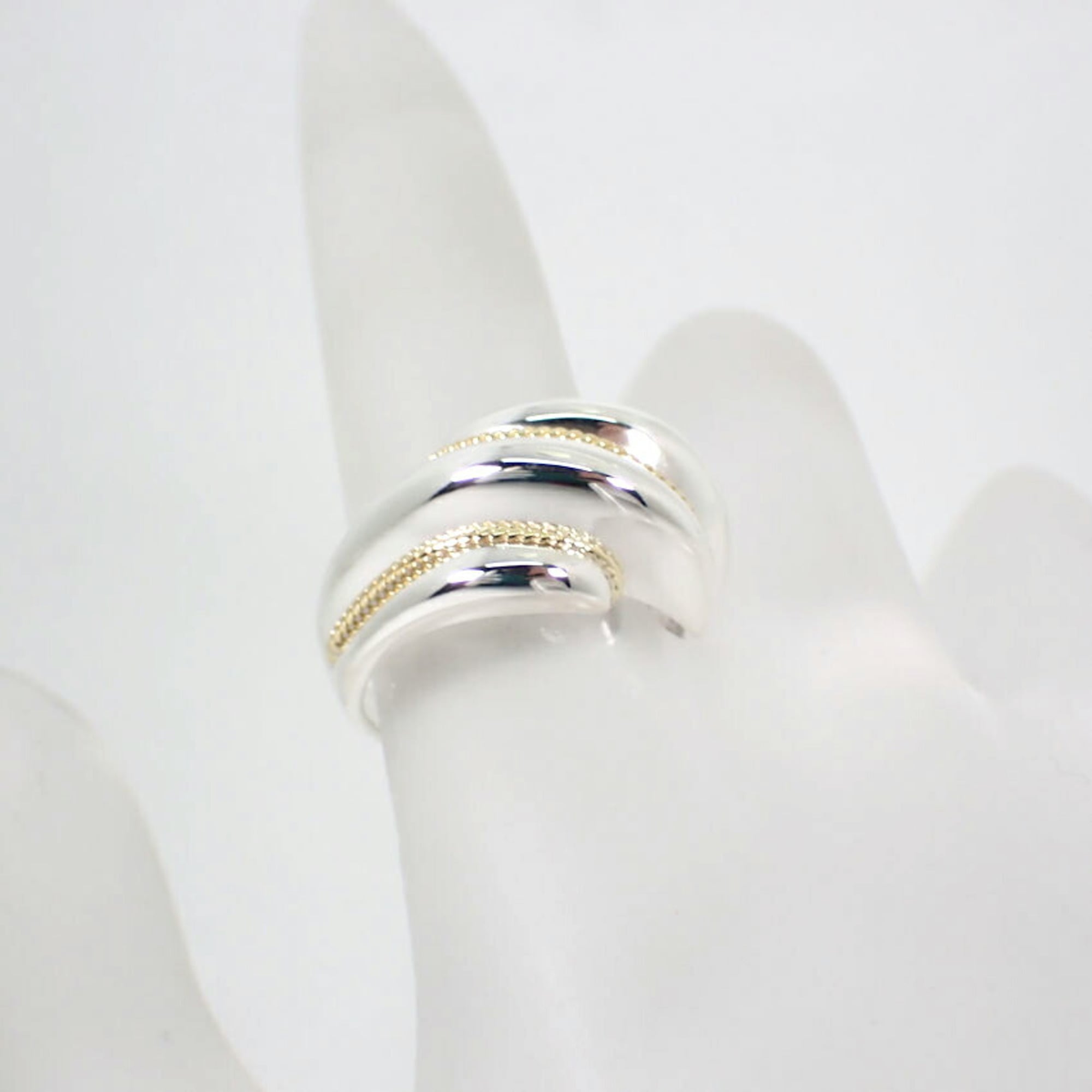 Tiffany Yellow Gold (18K) Sterling Silver 925 Band Ring (Pre-Owned)