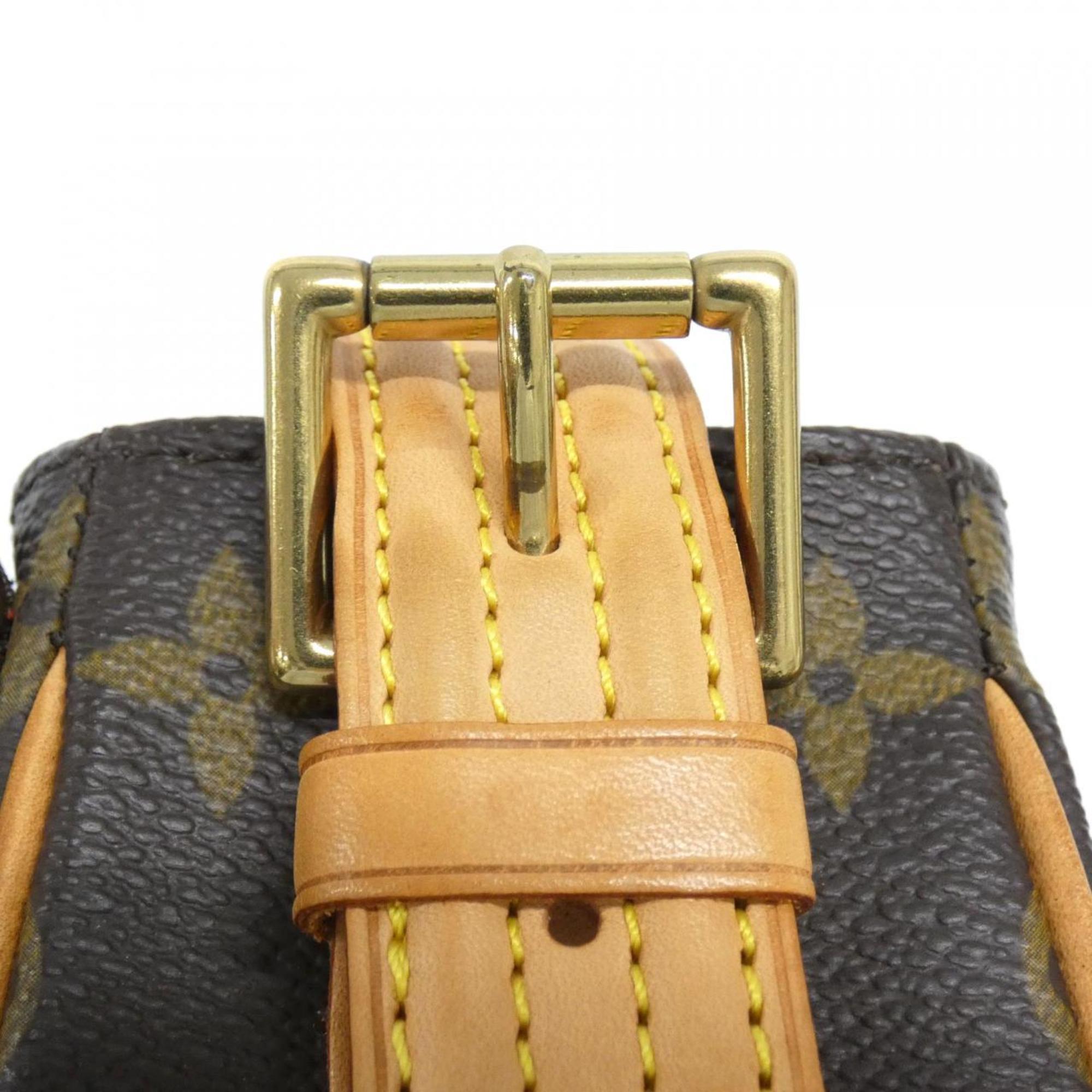 Louis Vuitton Marron Coated Canvas Shoulder Bag (Pre-Owned)