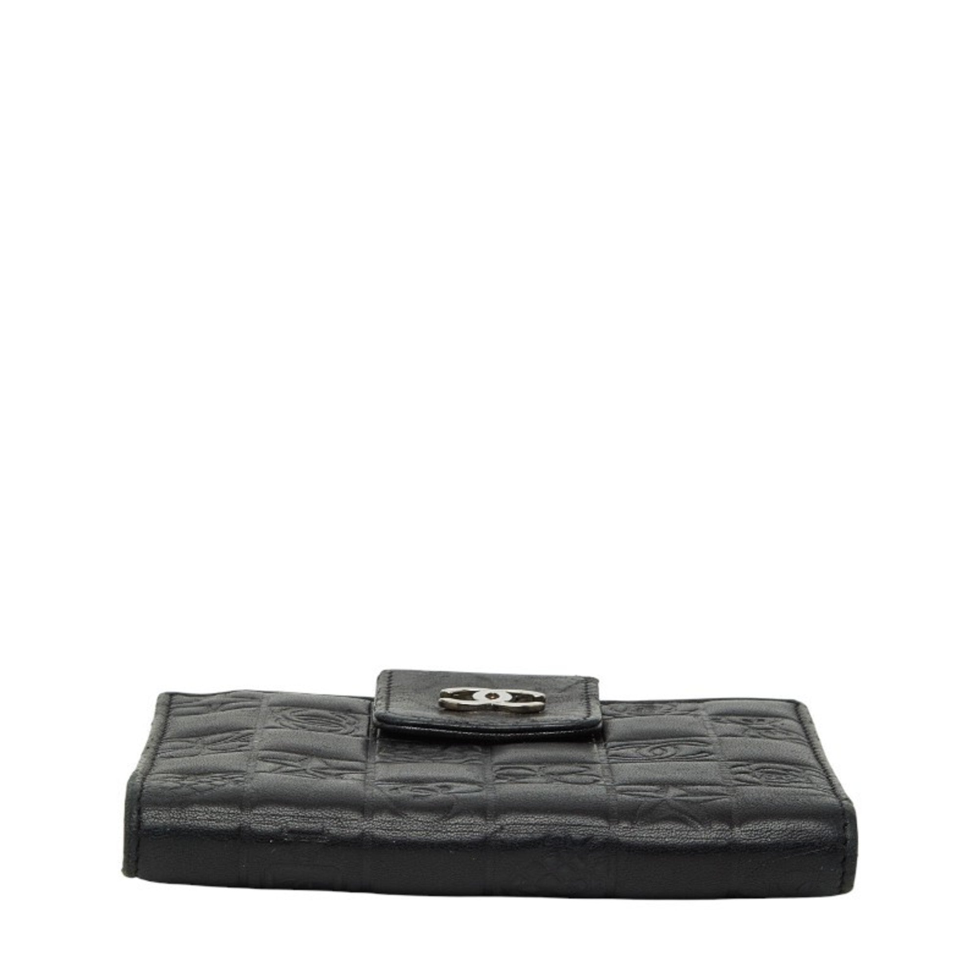 Chanel Black Leather Wallet (Bi-Fold) (Pre-Owned)