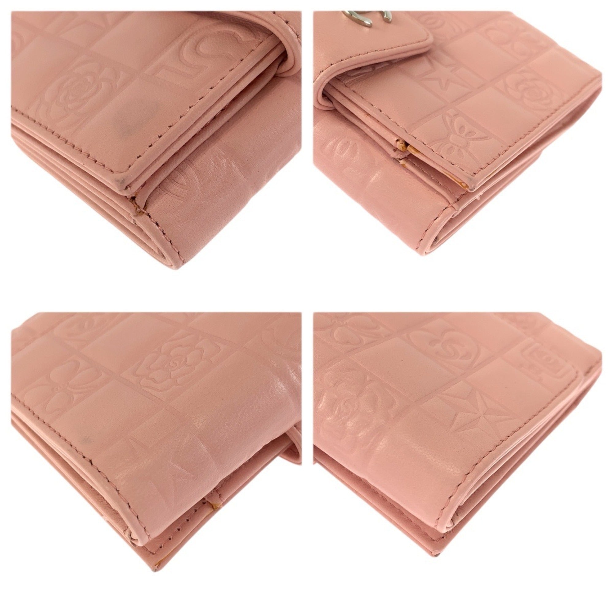 Chanel Pink Leather Wallet (Bi-Fold) (Pre-Owned)