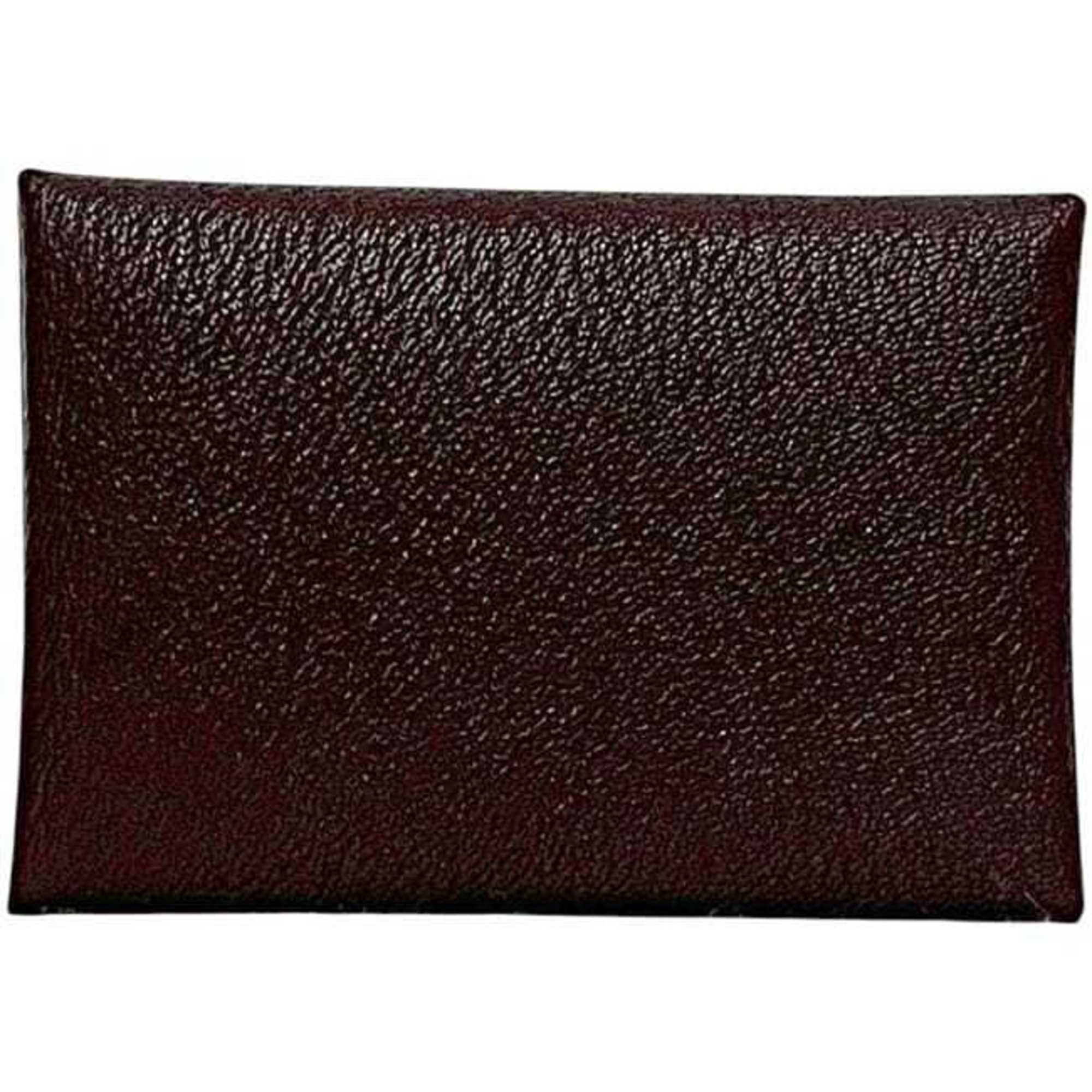 Hermes Blue Brown Leather Wallet (Bi-Fold) (Pre-Owned)