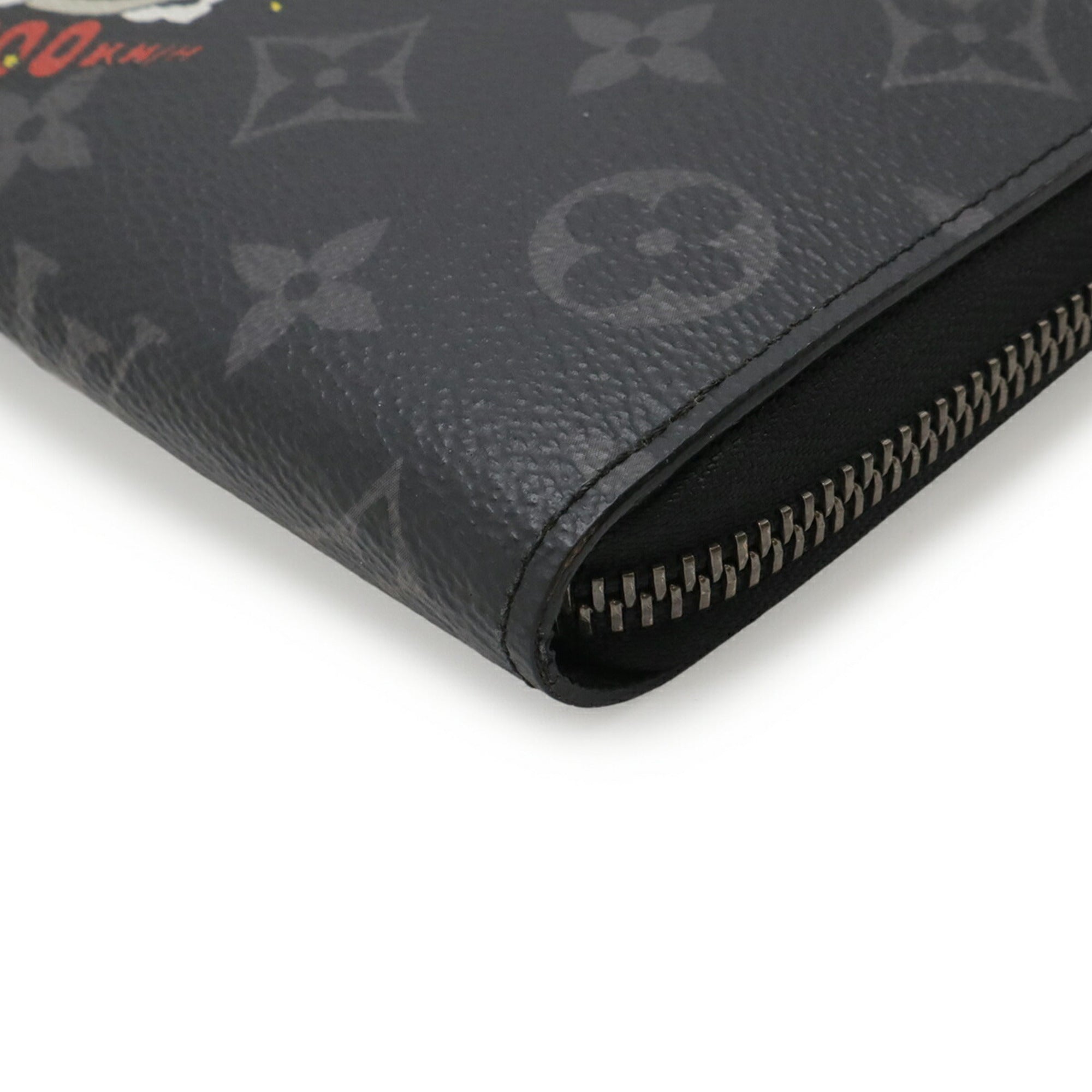 Louis Vuitton Monogram Eclipse Black Gray Monogram Eclipse Leather Coin Purse/Coin Case (Pre-Owned)