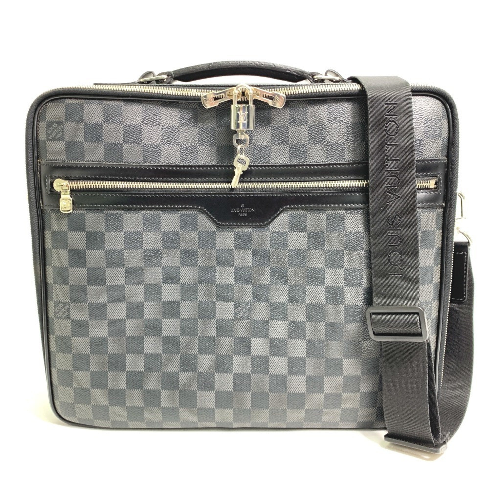 Louis Vuitton Damier Graphite Black Damier Graphite Shoulder Bag (Pre-Owned)