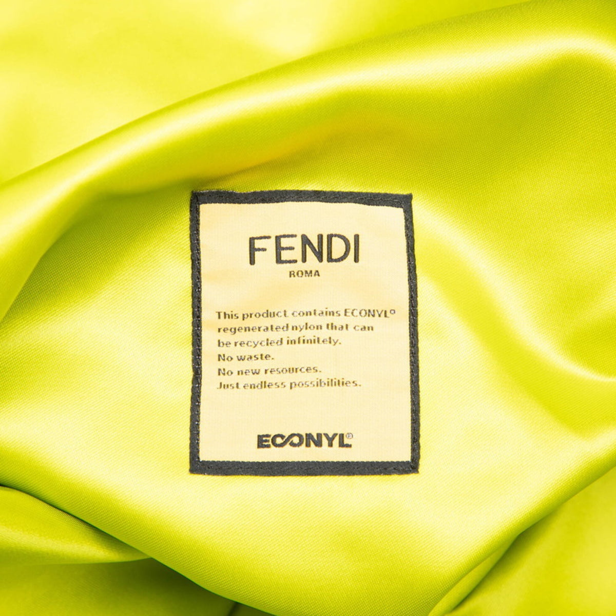 Fendi Green Nylon Shoulder Bag Tote Bag (Pre-Owned)