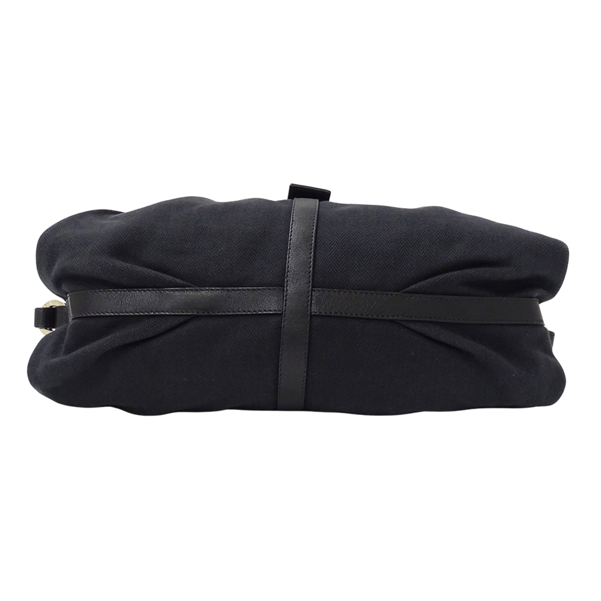Bvlgari Black Canvas Handbag Shoulder Bag (Pre-Owned)