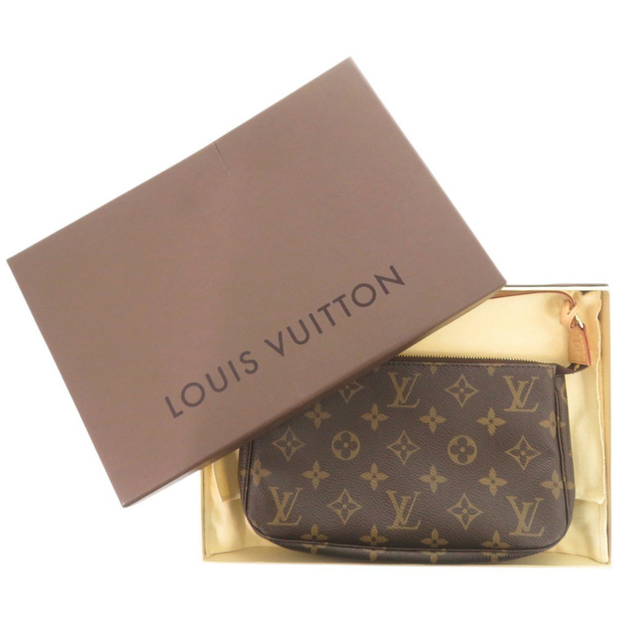 Louis Vuitton Brown Monogram Monogram Handbag Pochette Pouch (Pre-Owned)