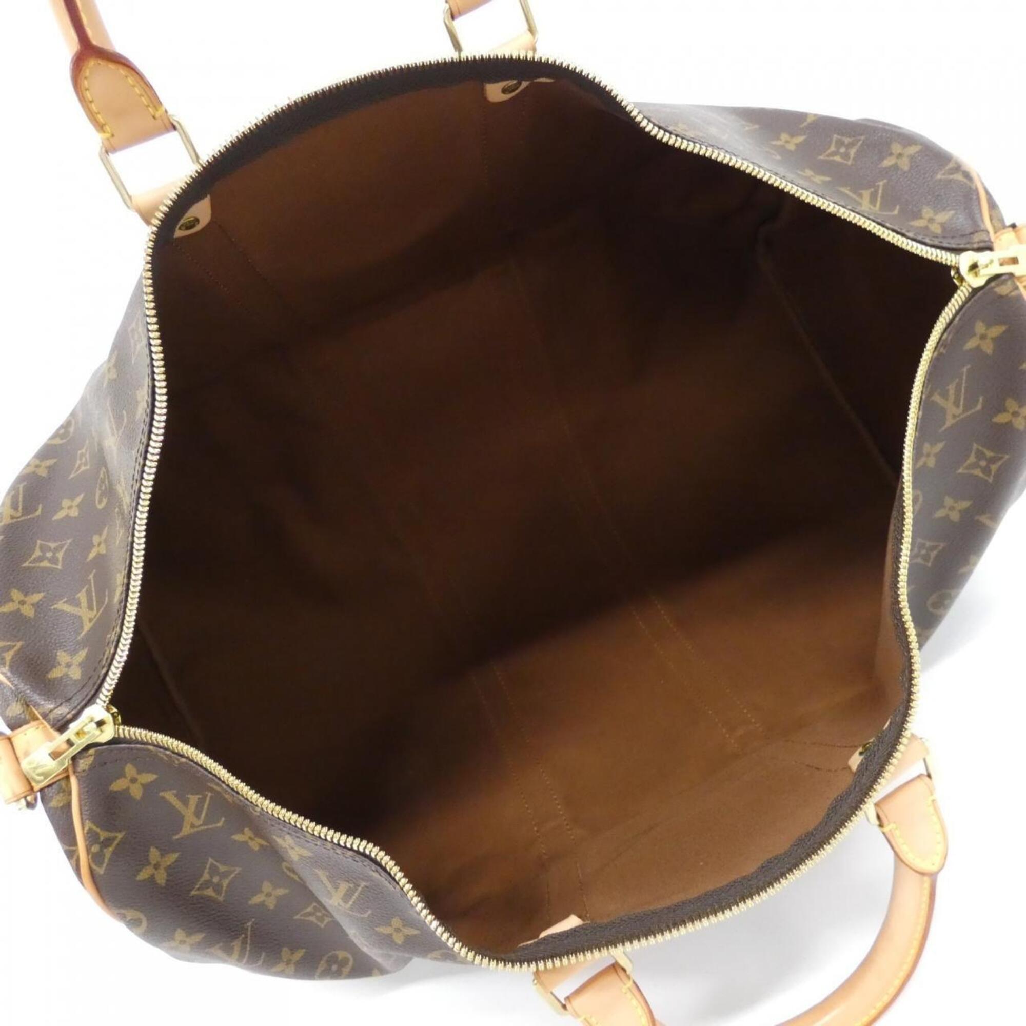 Louis Vuitton Marron Coated Canvas Boston Bag (Pre-Owned)