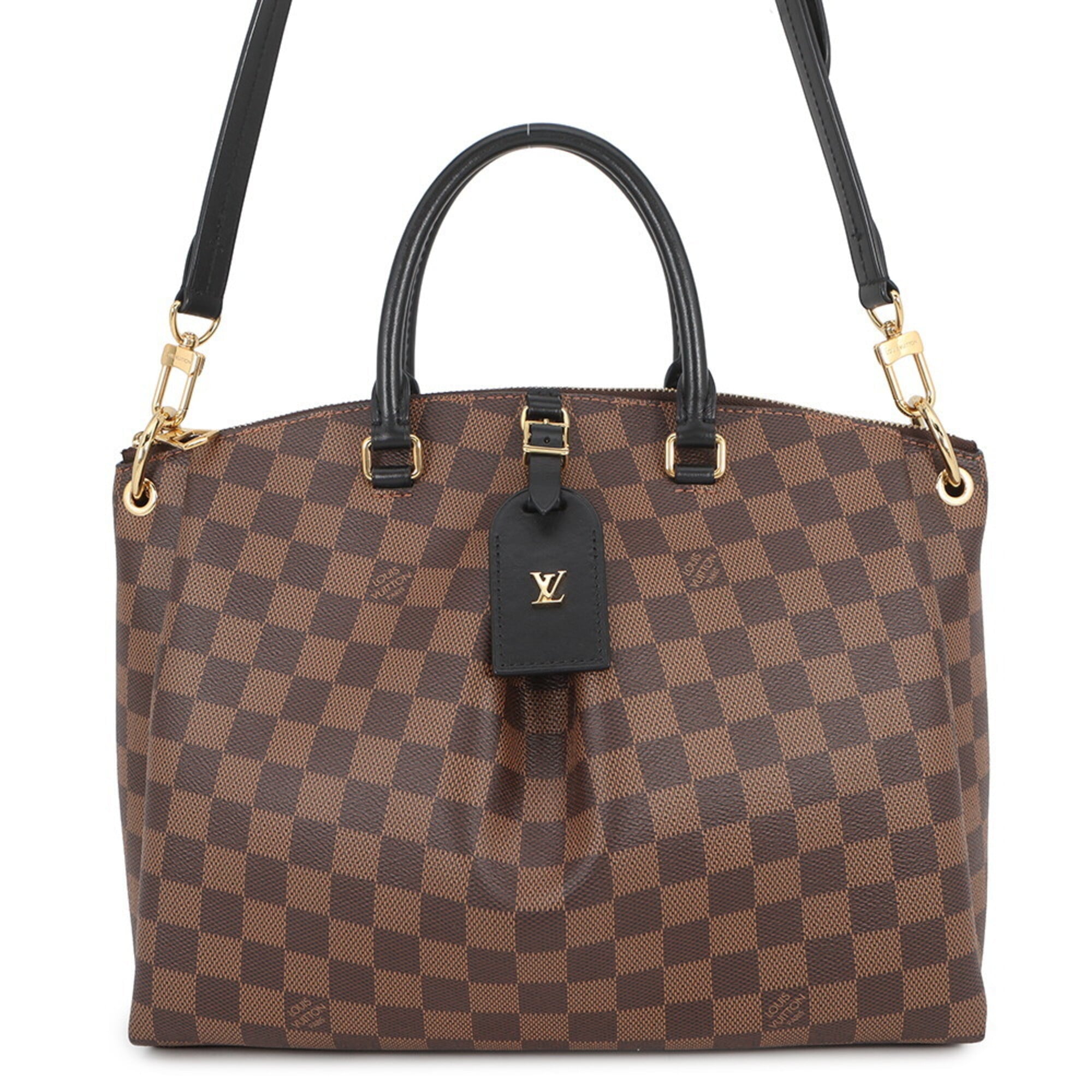 Louis Vuitton Damier Damier Canvas Ebene Noir Damier Canvas Handbag Shoulder Bag (Pre-Owned)