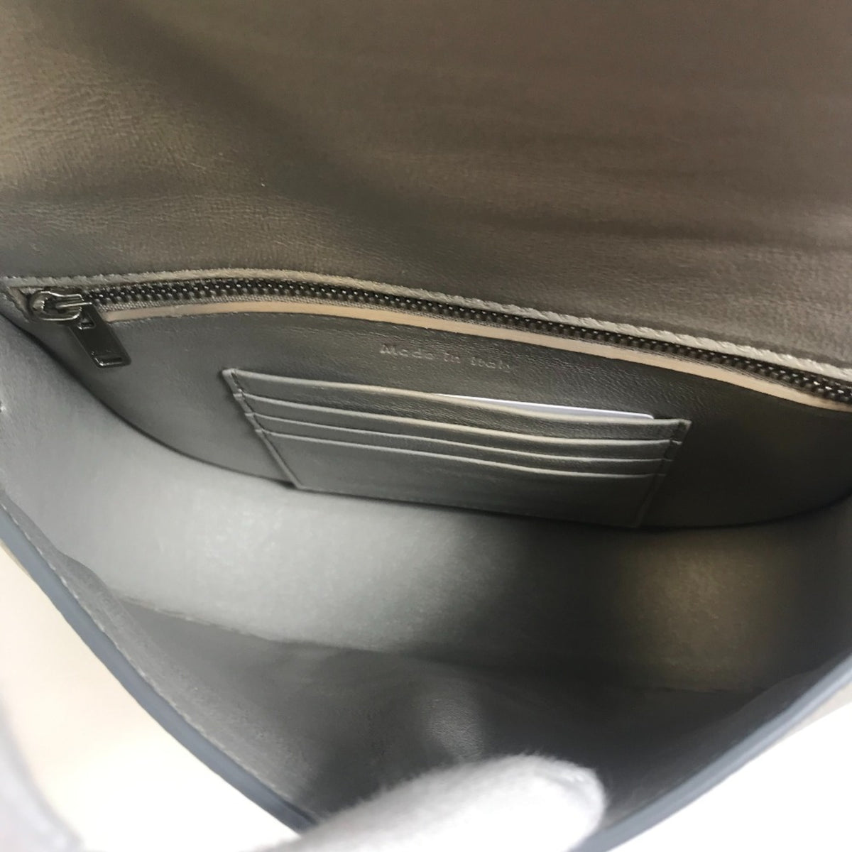 Celine Gray Leather Shoulder Bag (Pre-Owned)