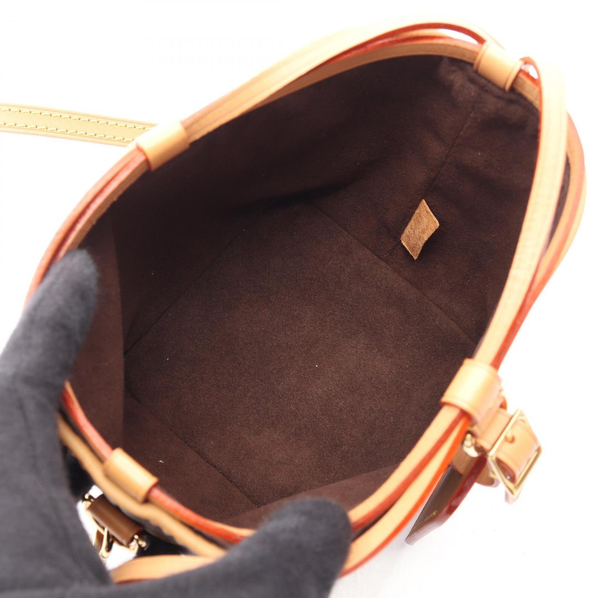 Louis Vuitton Brown Monogram Coated Canvas Leather Handbag Shoulder Bag (Pre-Owned)