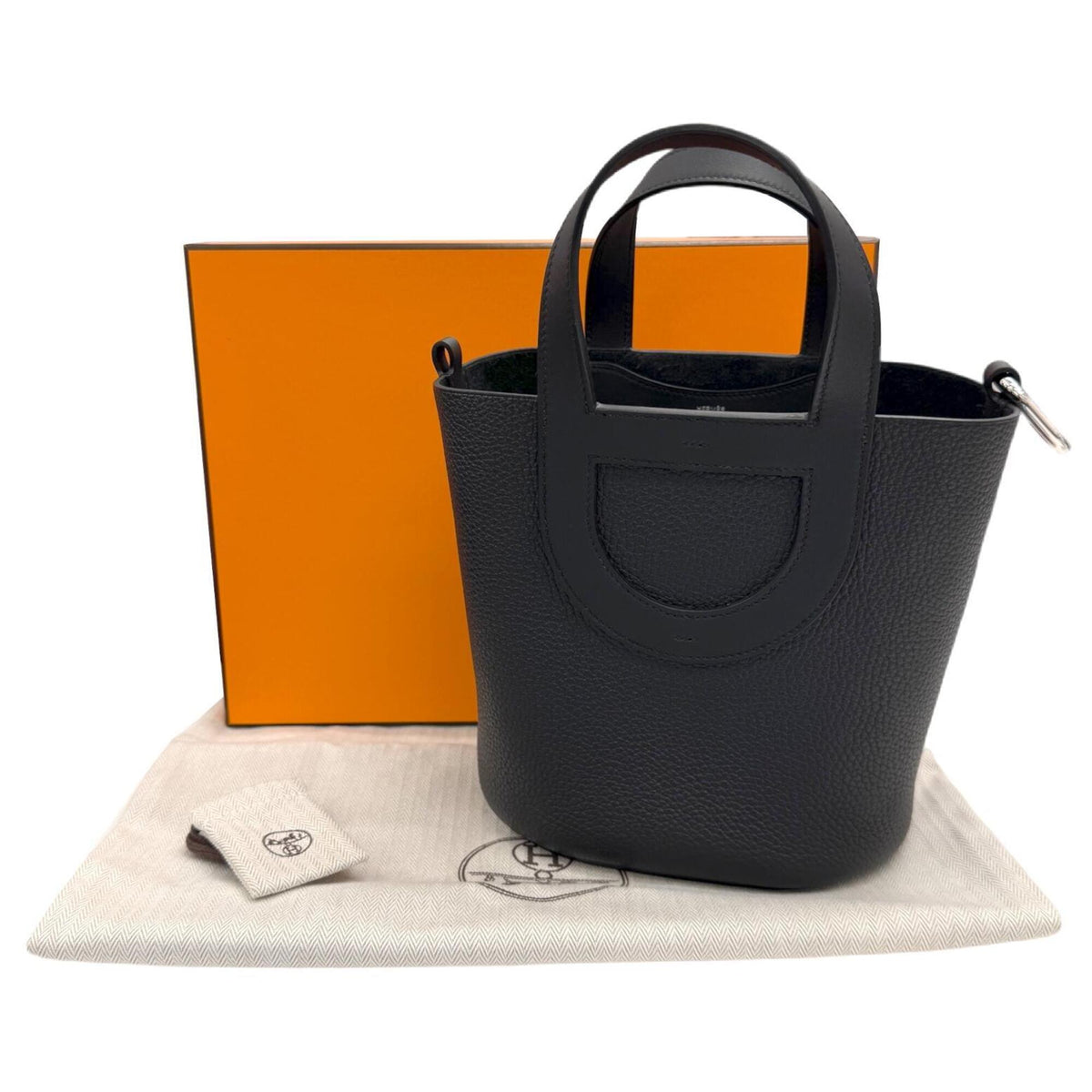 Hermes Black Taurillon Clemence Leather Swift Leather Handbag (Pre-Owned)