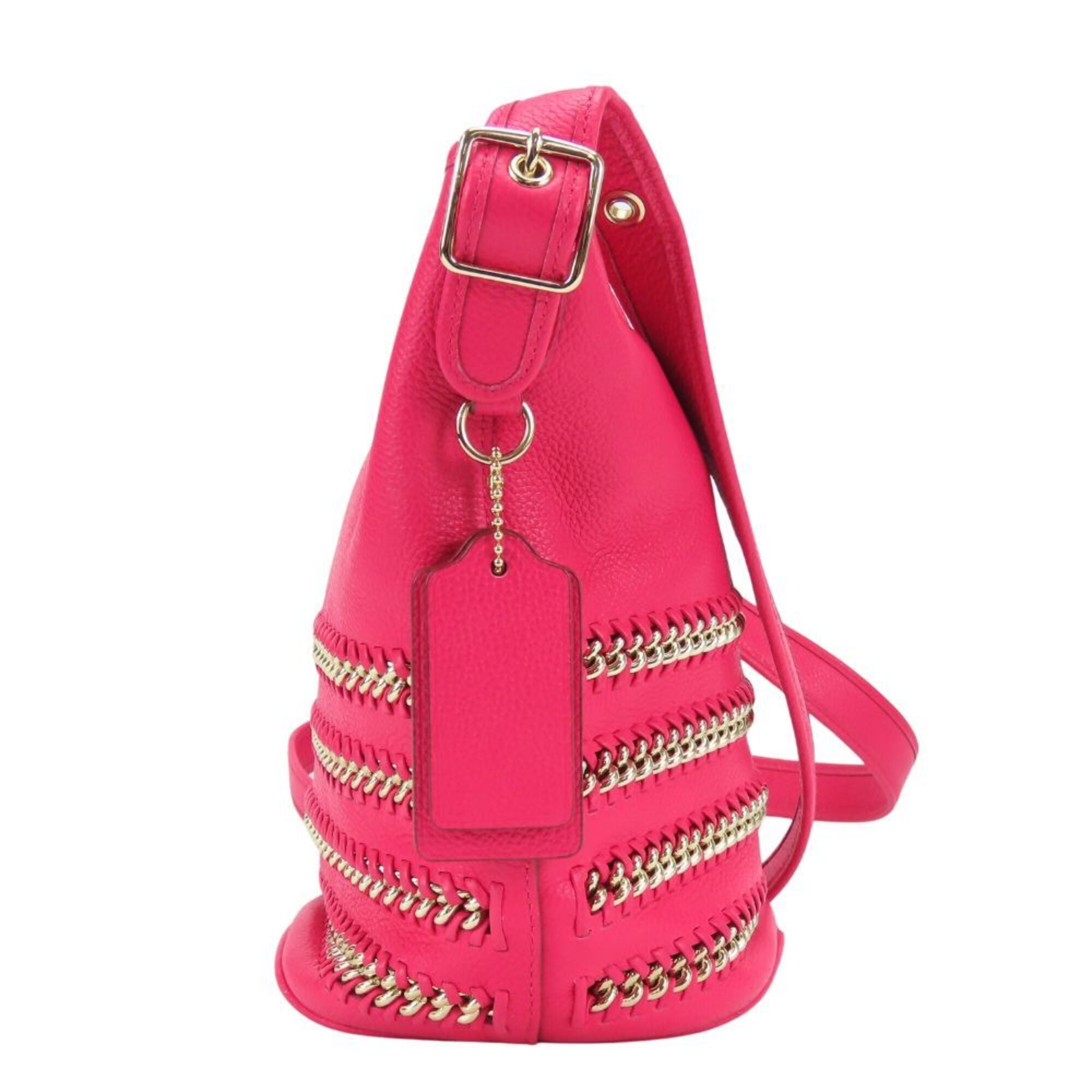 Coach Pink Leather Shoulder Bag (Pre-Owned)