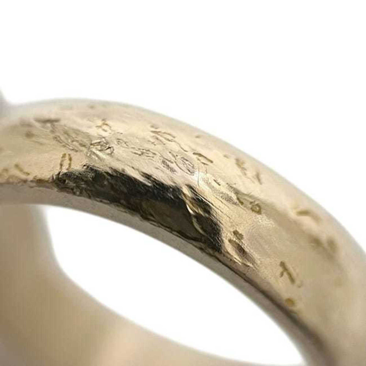 Chanel Gold Gold Plating Rhinestone Band Ring (Pre-Owned)