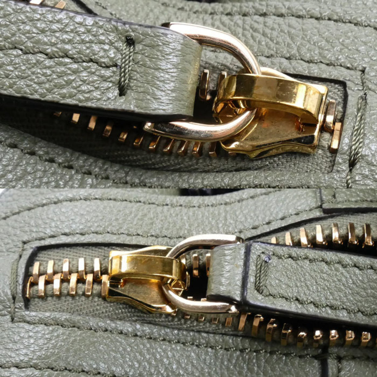Tod's Green Olive Leather Messenger Bag Shoulder Bag (Pre-Owned)
