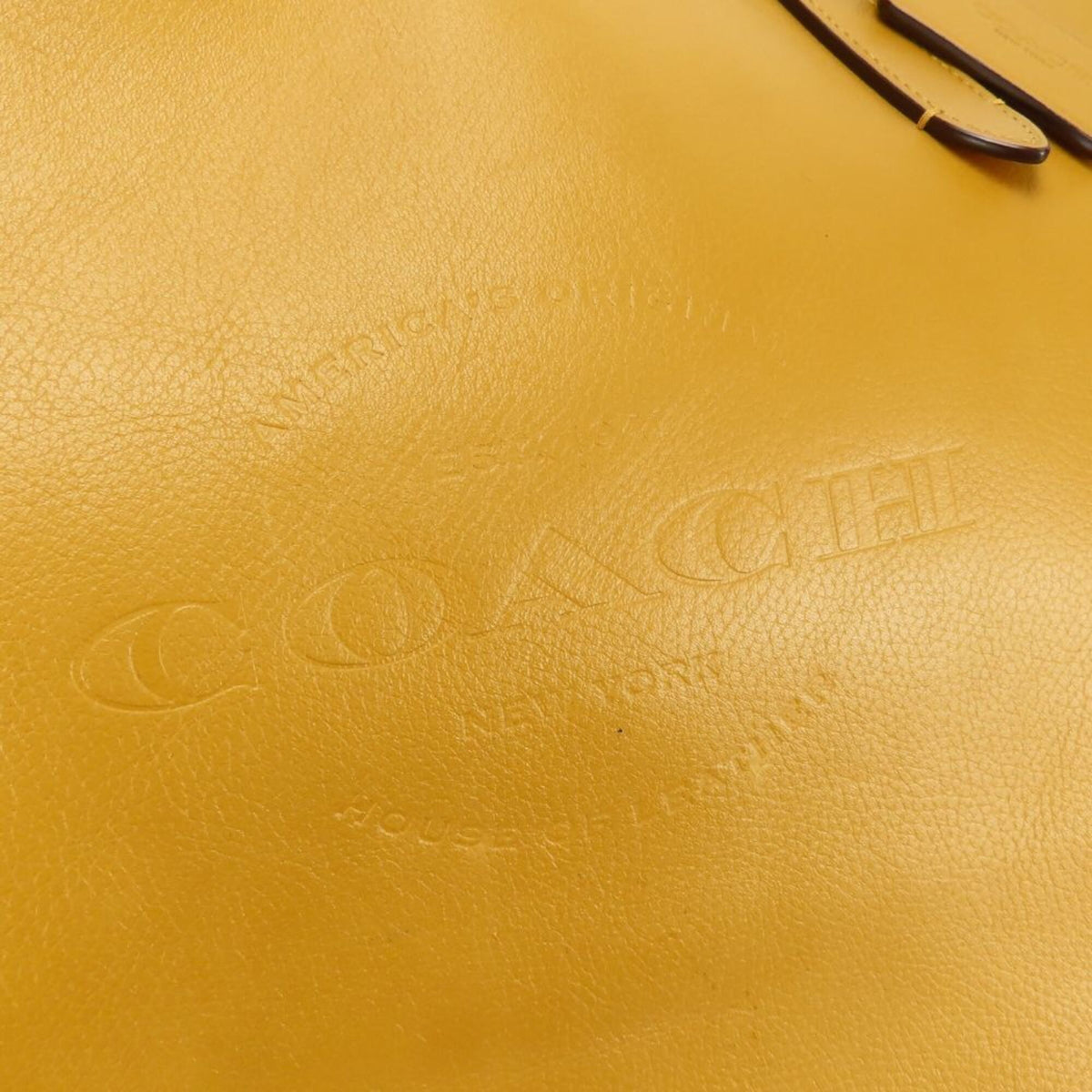 Coach Mustard Leather Tote Bag (Pre-Owned)
