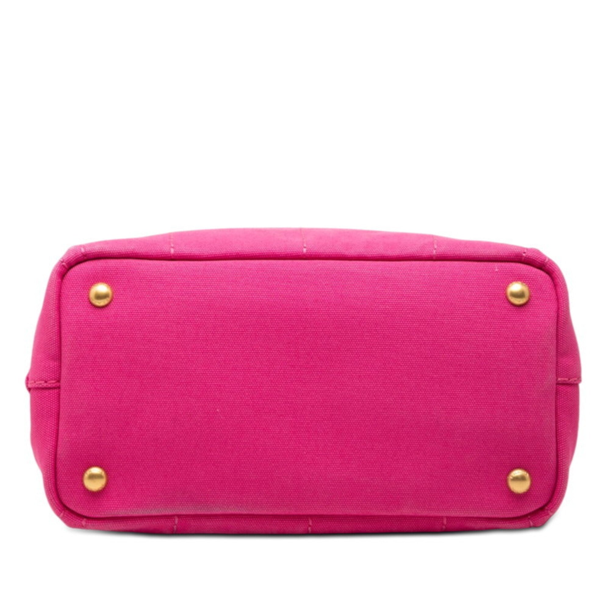 Prada Pink Canvas Handbag Shoulder Bag (Pre-Owned)