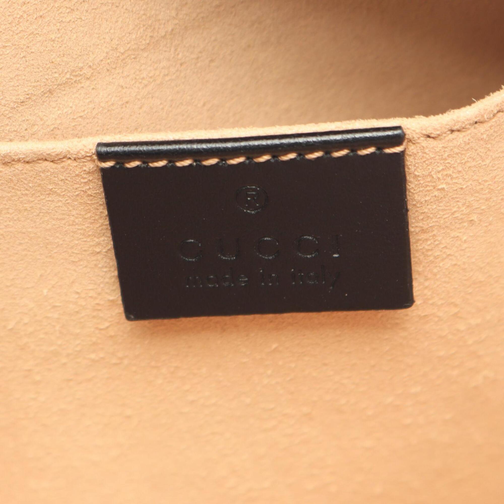 Gucci Black Leather Handbag Shoulder Bag (Pre-Owned)
