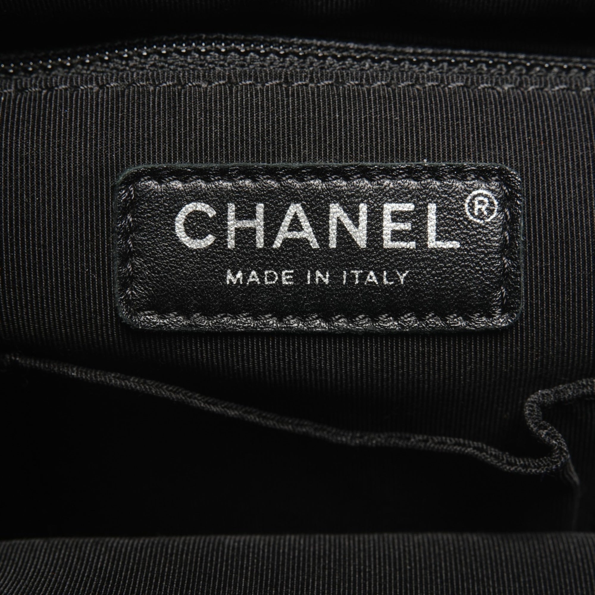 Chanel Matelasse Khaki Leather Backpack (Pre-Owned)