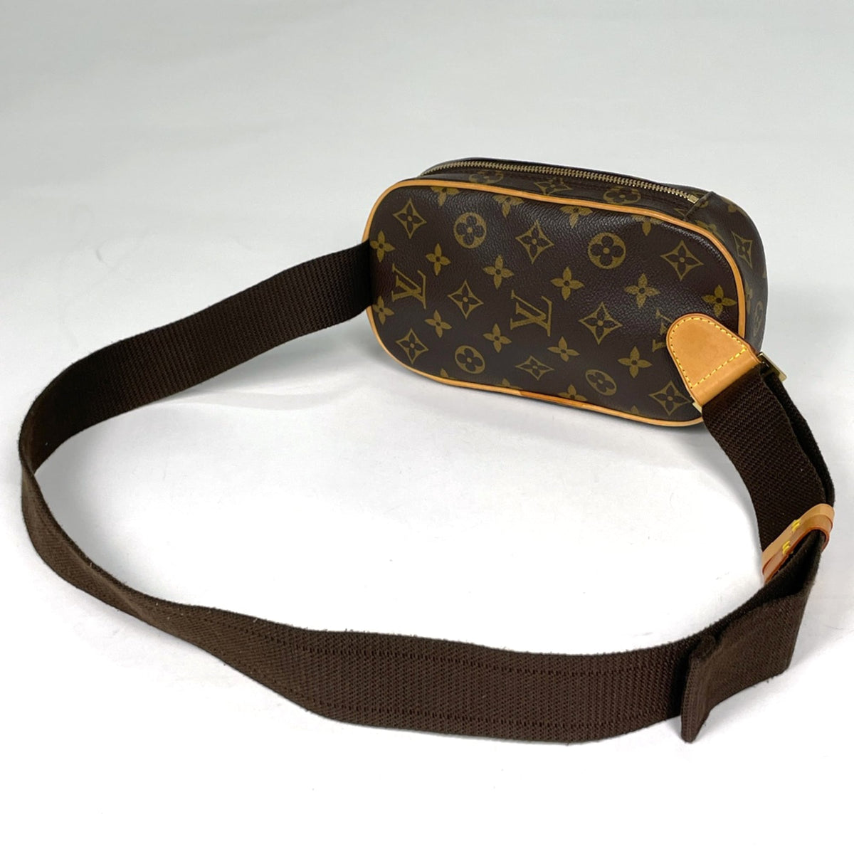 Louis Vuitton Brown Monogram Pochette Sling Bag (Pre-Owned)