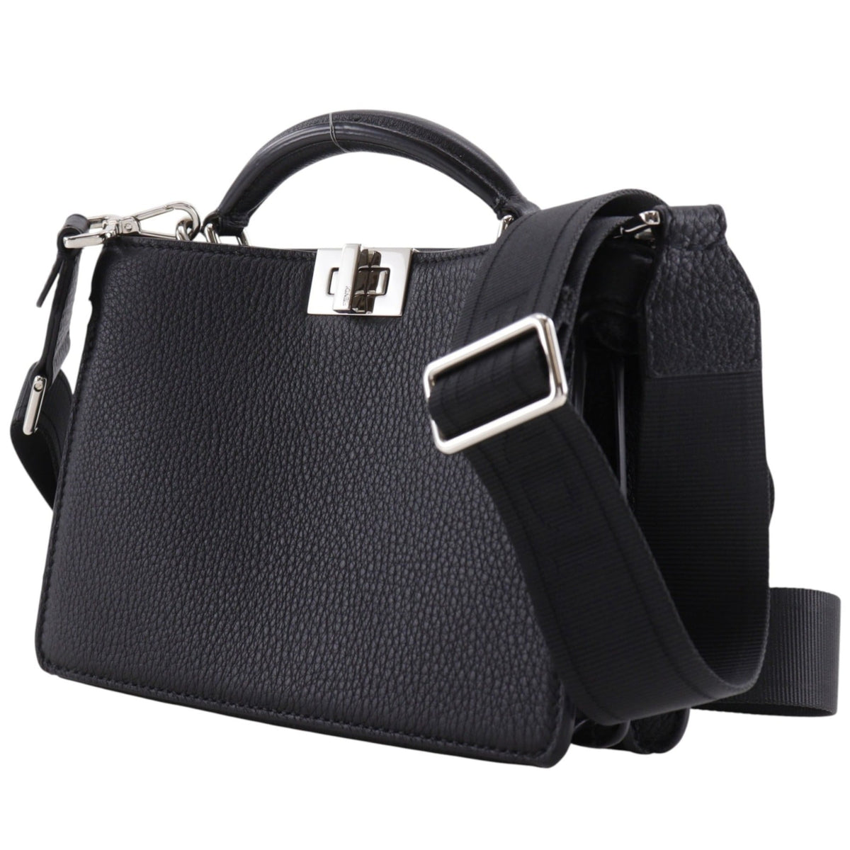 Fendi Peekaboo Black Leather Handbag (Pre-Owned)