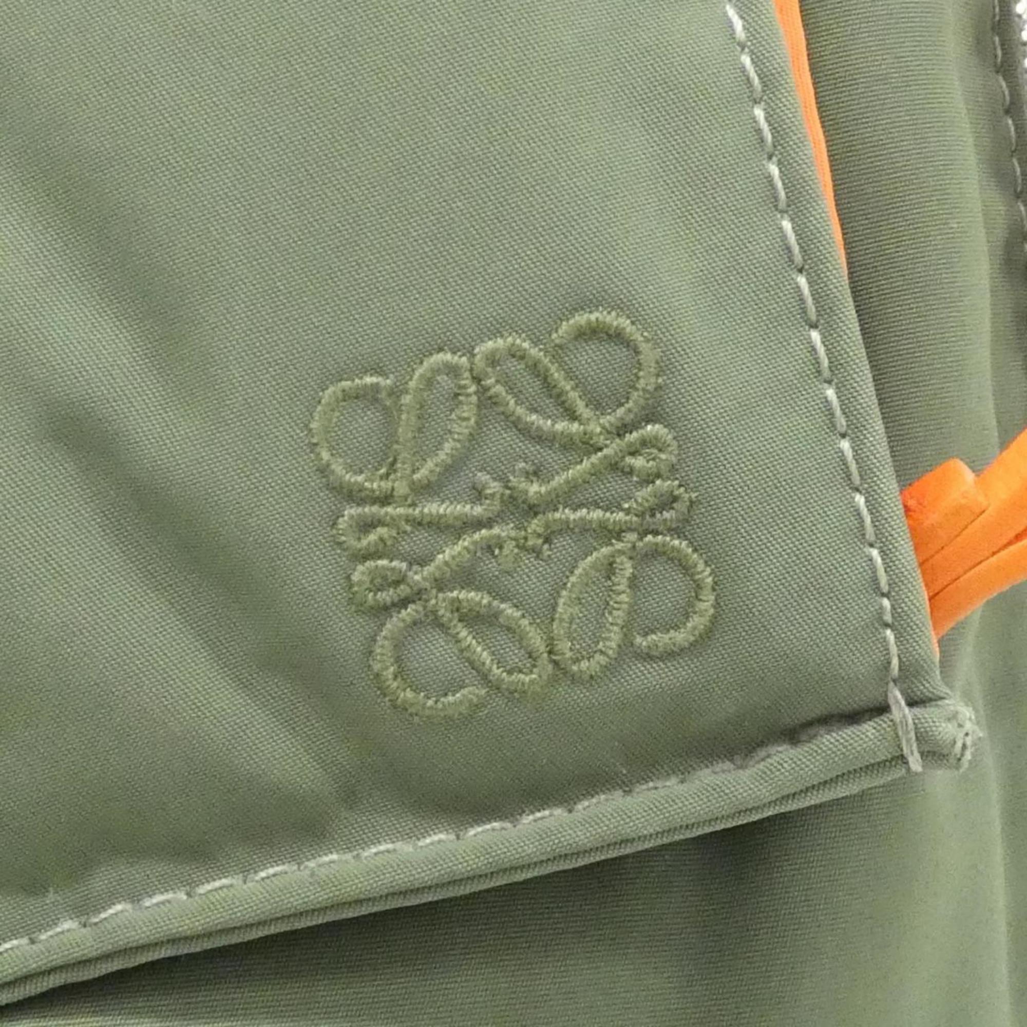 Loewe Green Khaki Nylon Leather Shoulder Bag (Pre-Owned)