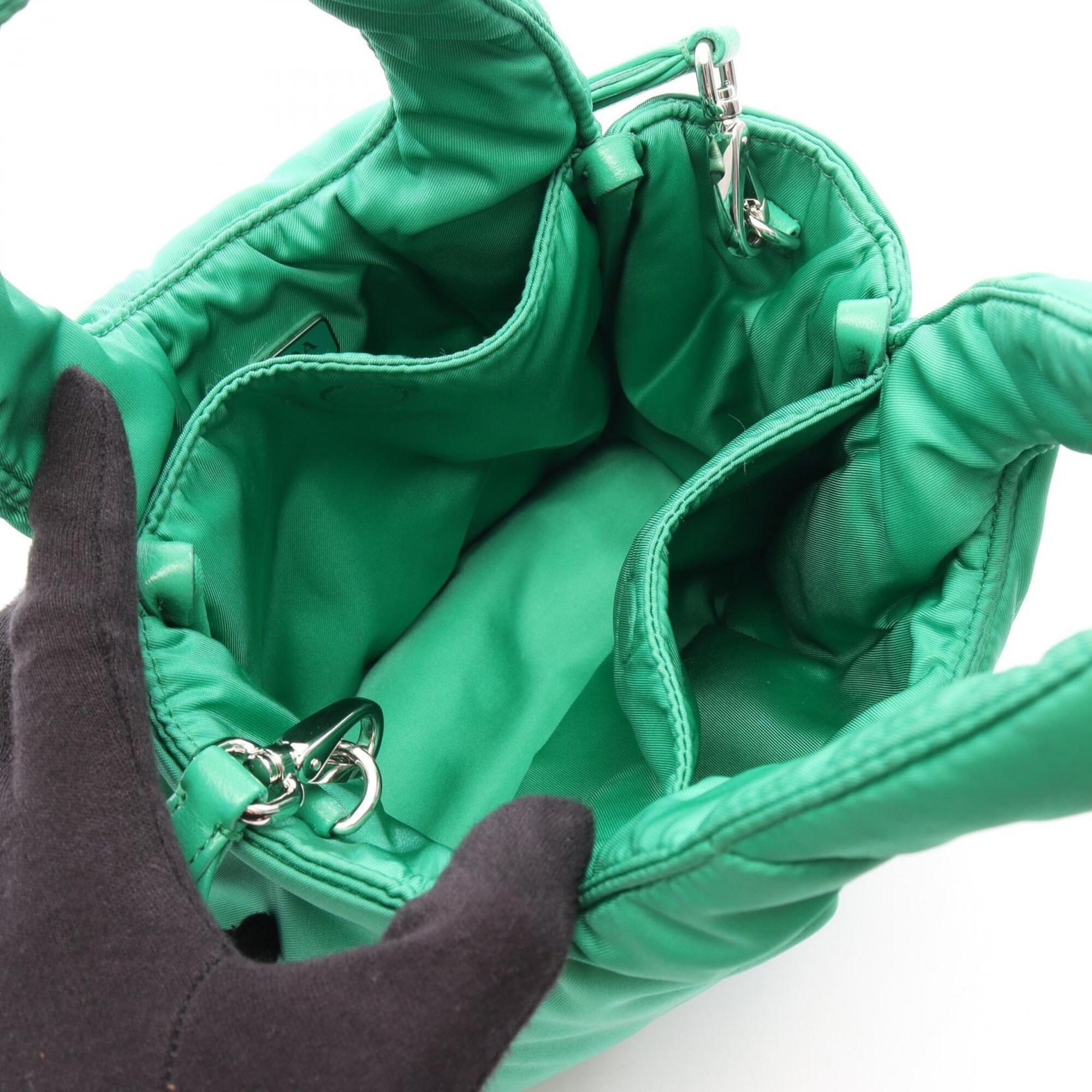 Prada Green Nylon Handbag (Pre-Owned)