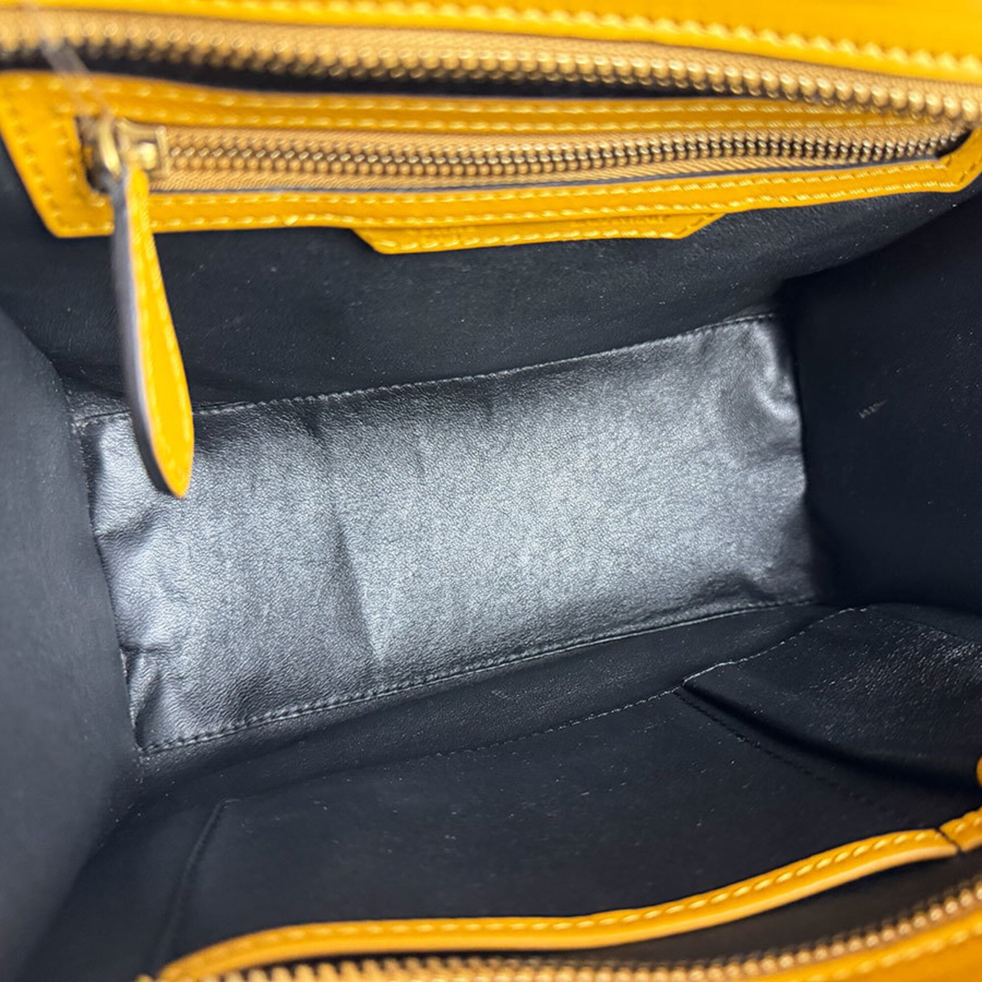 Celine Black Yellow Leather Handbag (Pre-Owned)