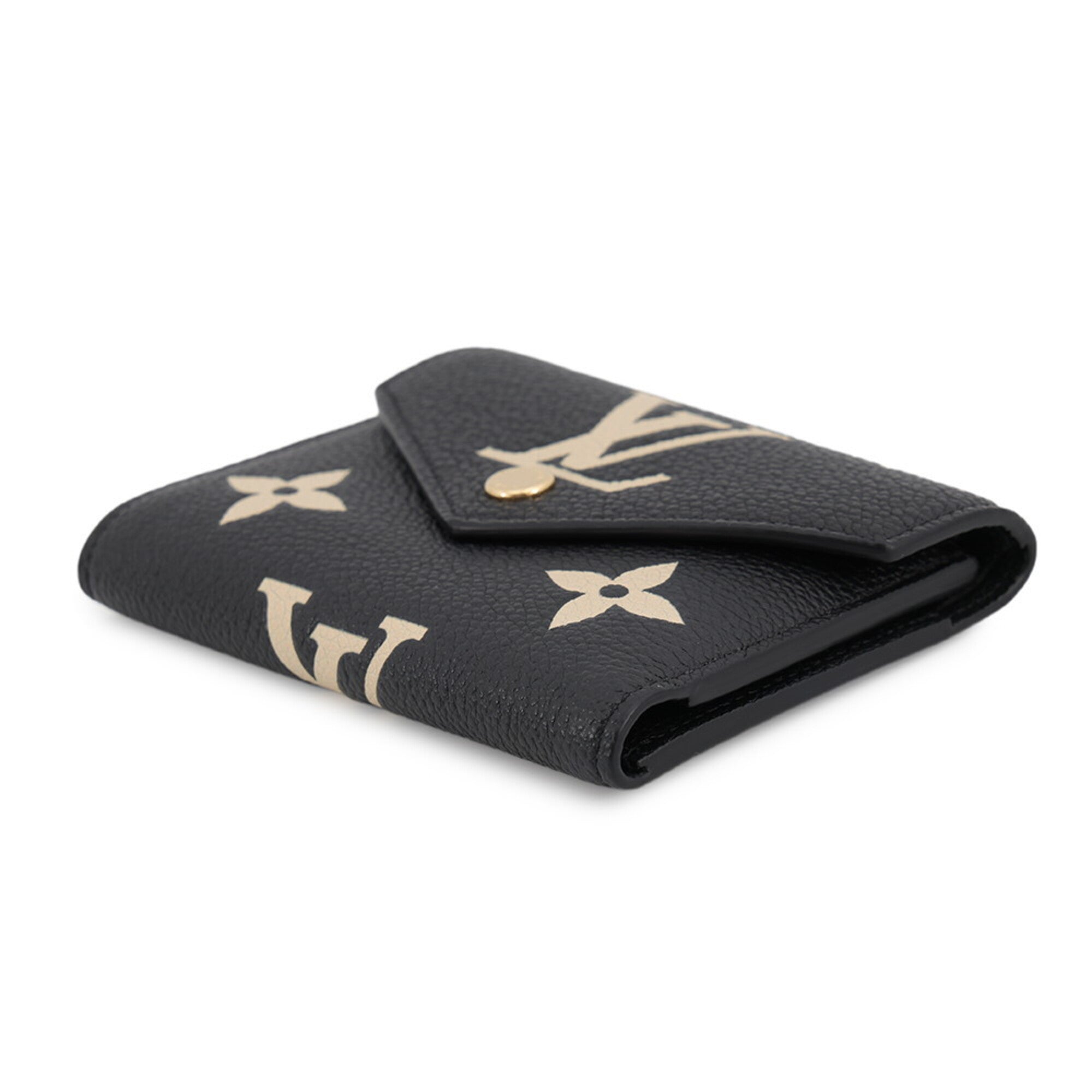 Louis Vuitton Monogram Empreinte Beige Noir Monogram Empreinte Wallet (Tri-Fold) (Pre-Owned)