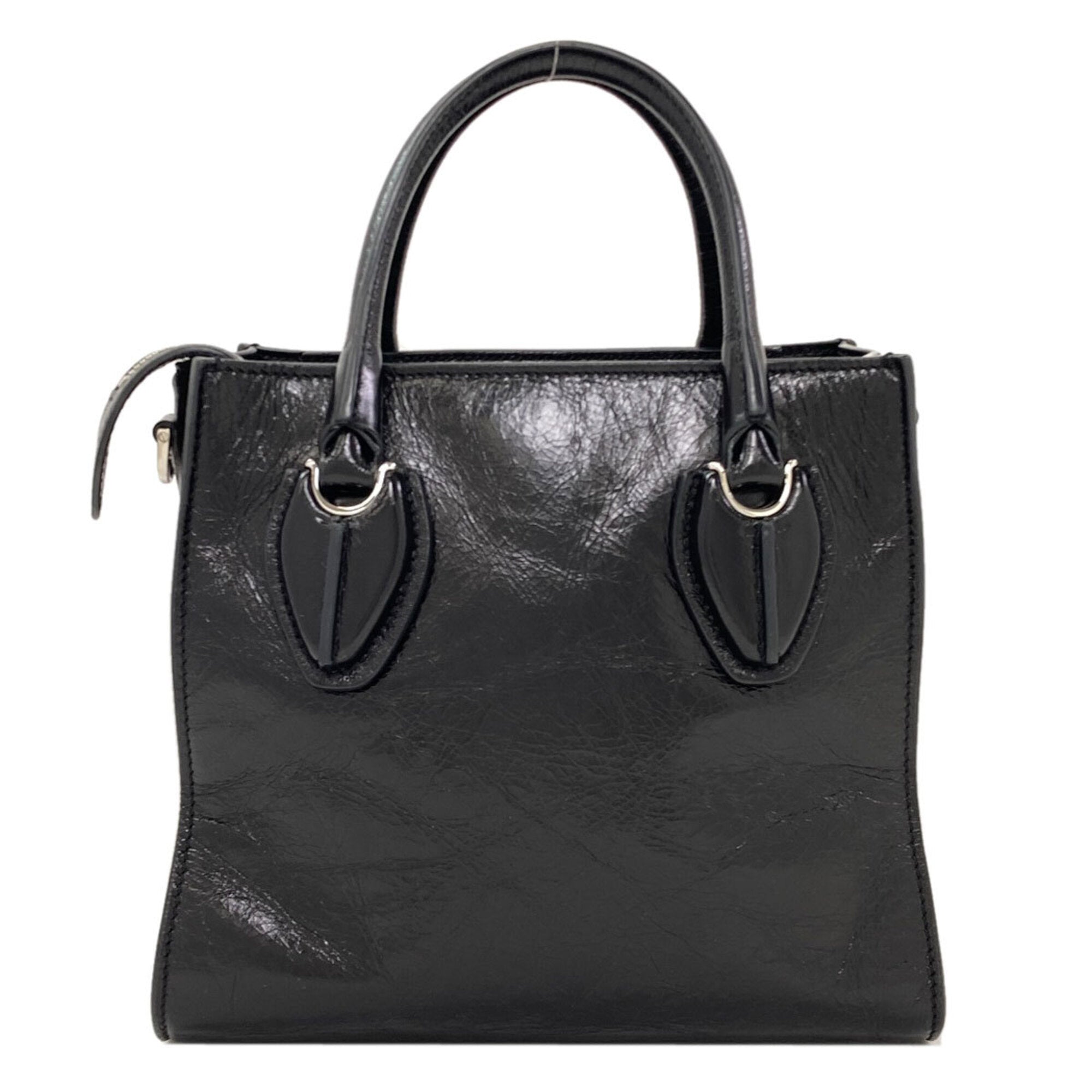 Tod's Black Leather Handbag (Pre-Owned)