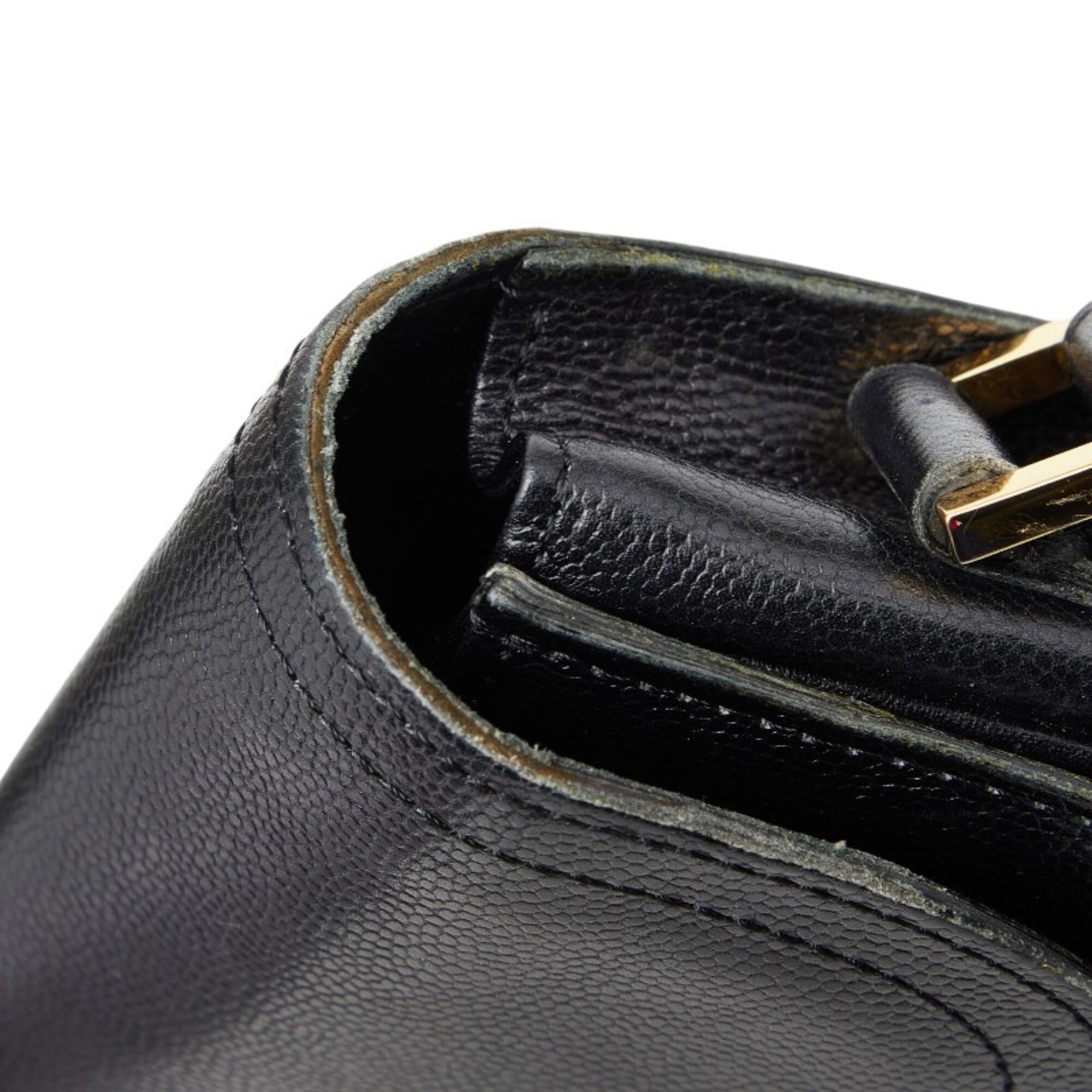 Saint Laurent Black Leather Shoulder Bag (Pre-Owned)