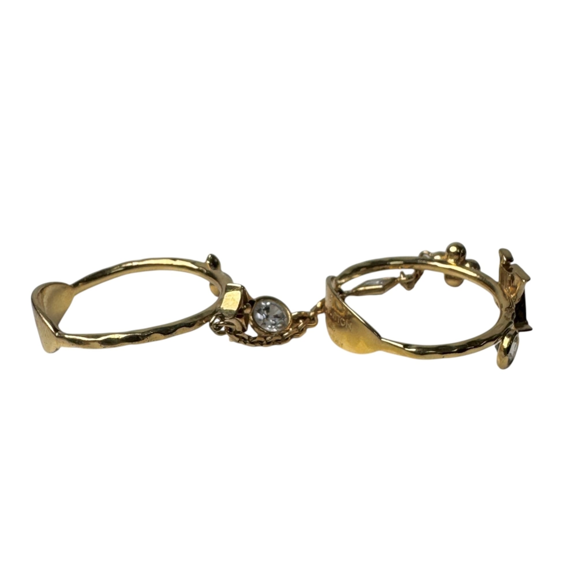 Louis Vuitton Gold Gold Plating Band Ring (Pre-Owned)