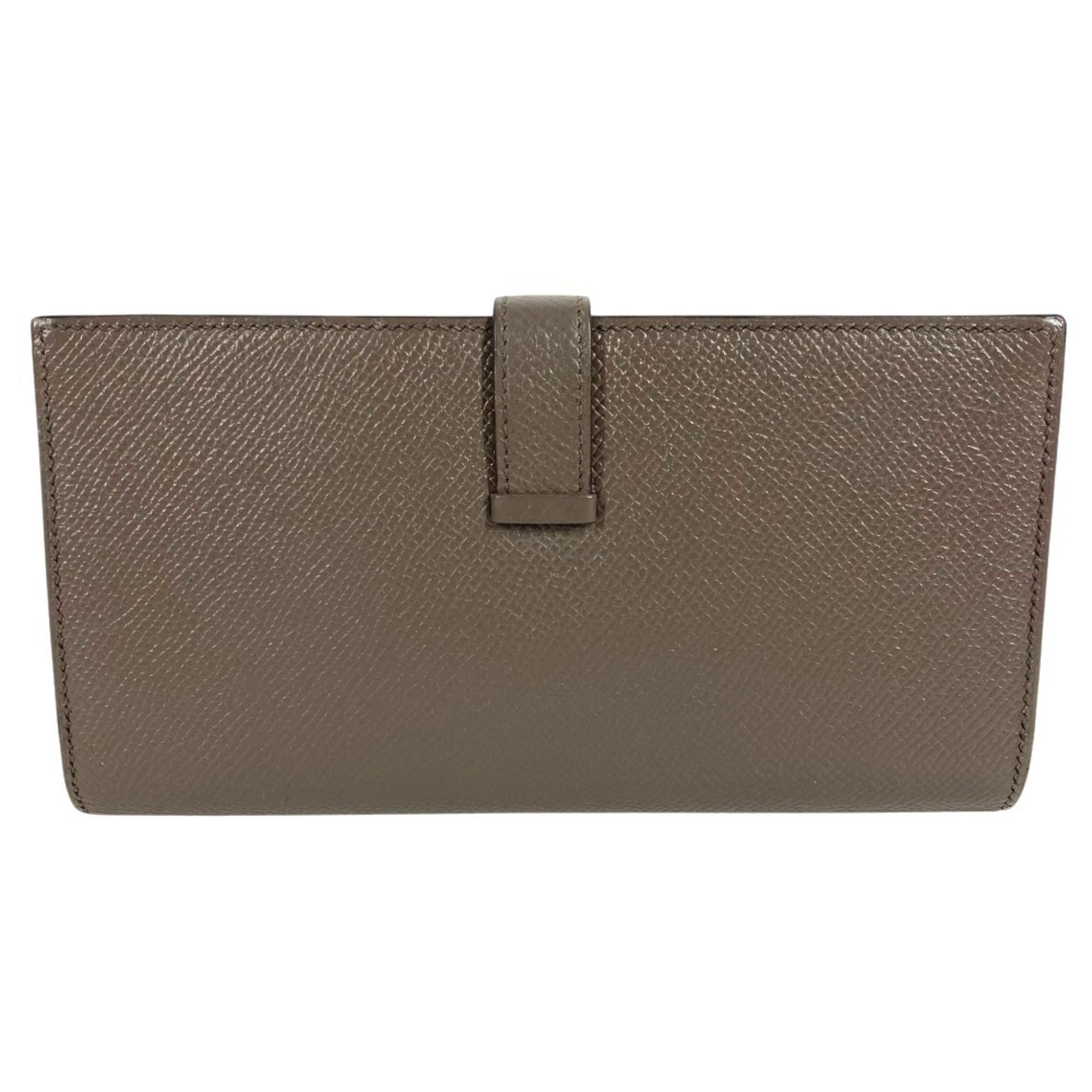 Hermes Gray Epsom Leather Long Wallet (Bi-Fold) (Pre-Owned)