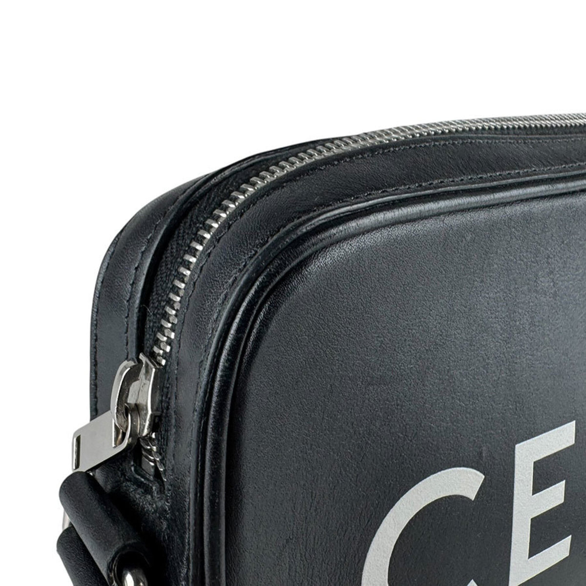 Celine Black Leather Messenger Bag (Pre-Owned)