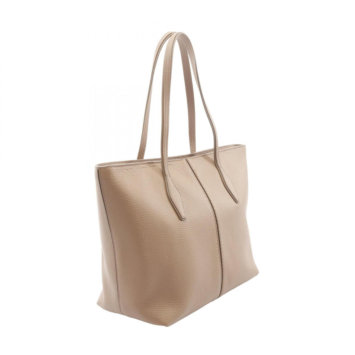 Tod's Beige Leather Handbag Tote Bag (Pre-Owned)