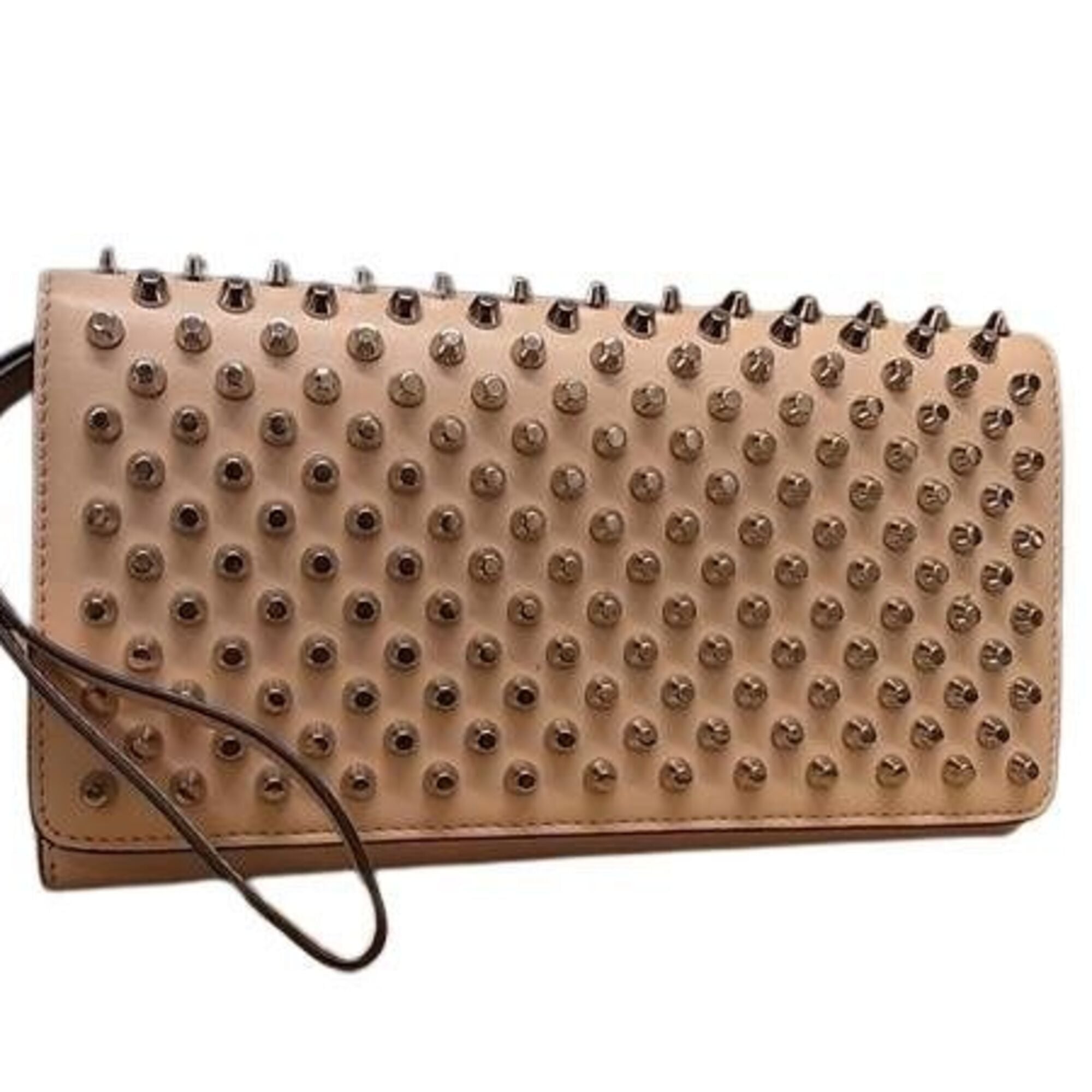 Christian Louboutin Beige Long Wallet (Tri-Fold) (Pre-Owned)