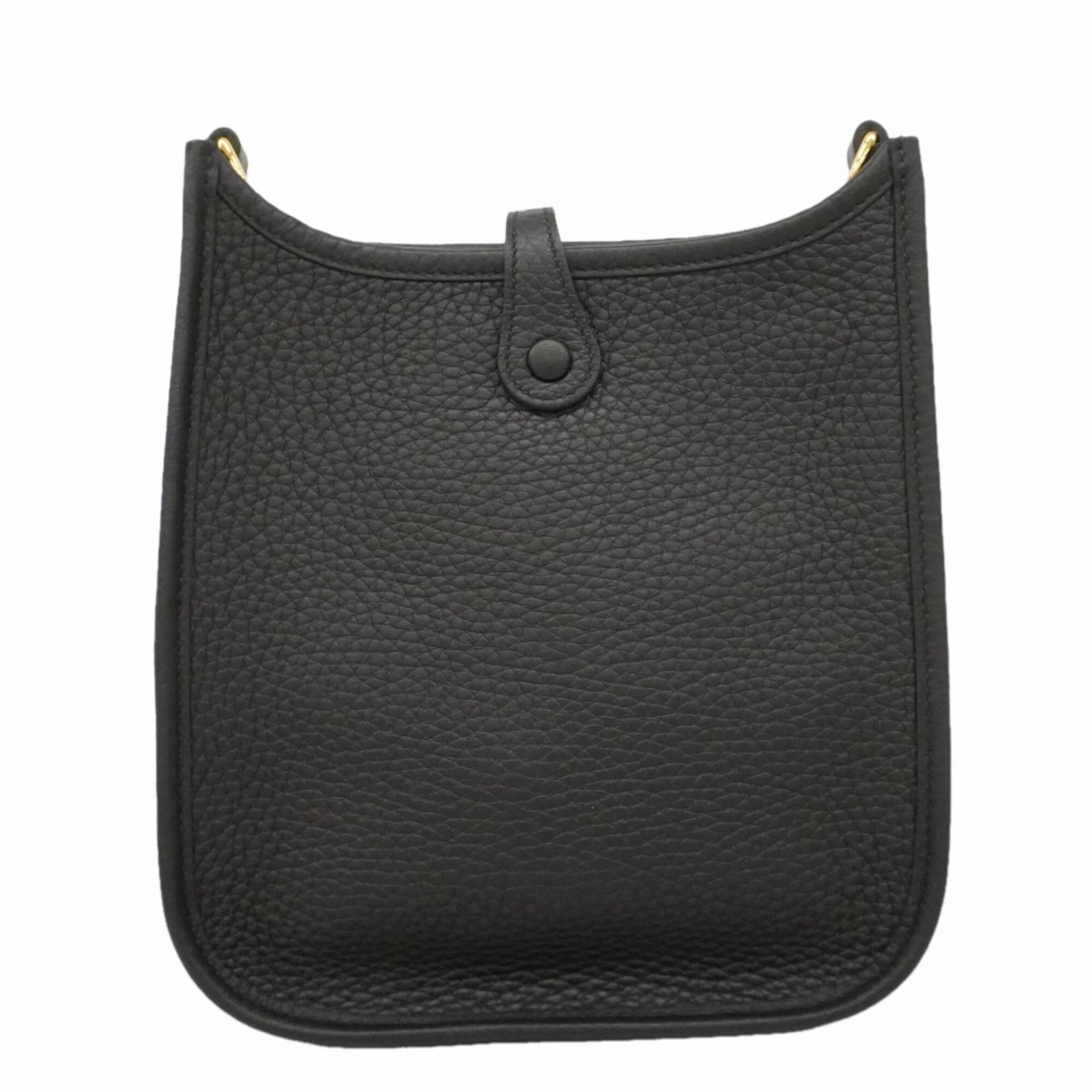 Hermes Black Taurillon Clemence Leather Shoulder Bag (Pre-Owned)